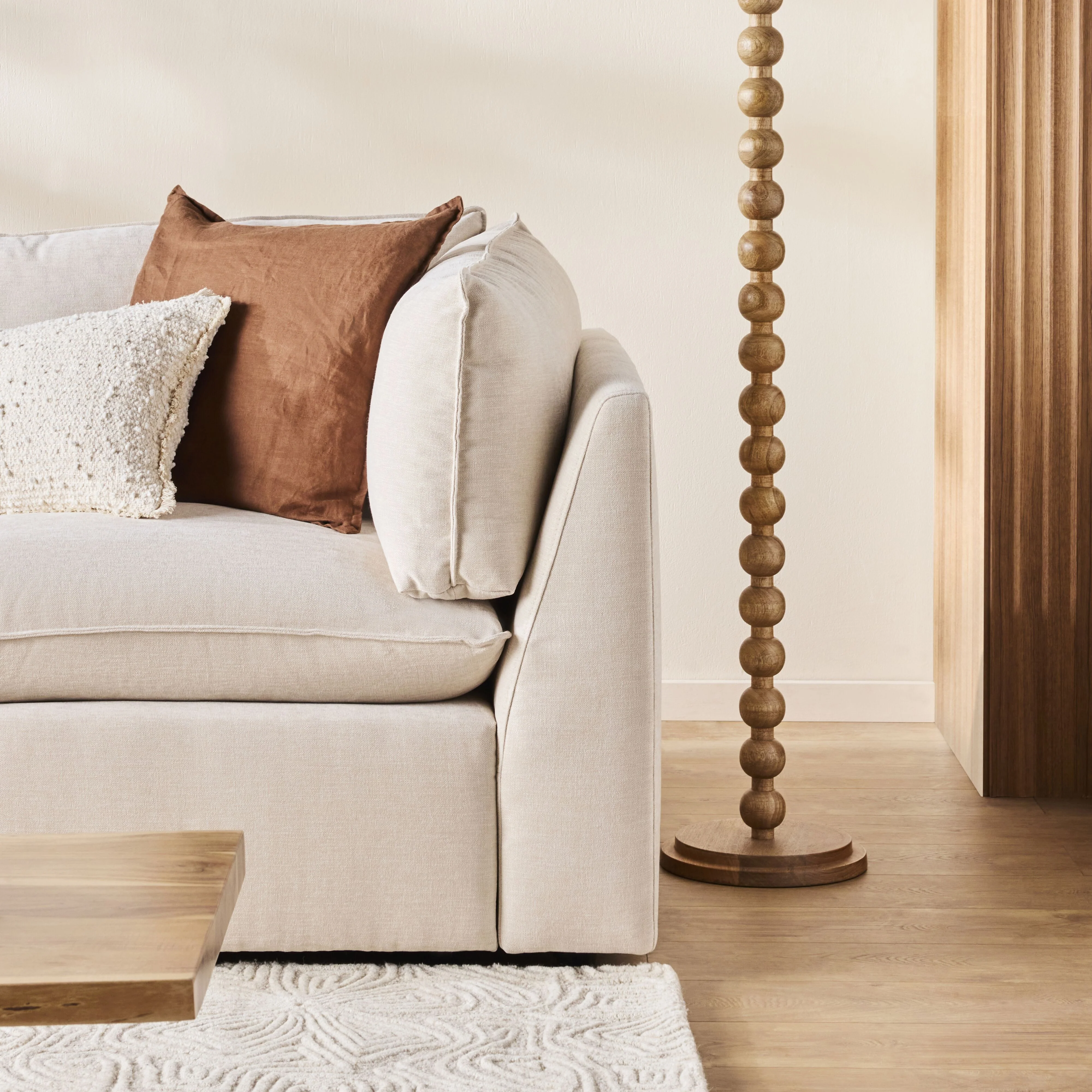 Sora Armless Sofa Ivory - Image 9