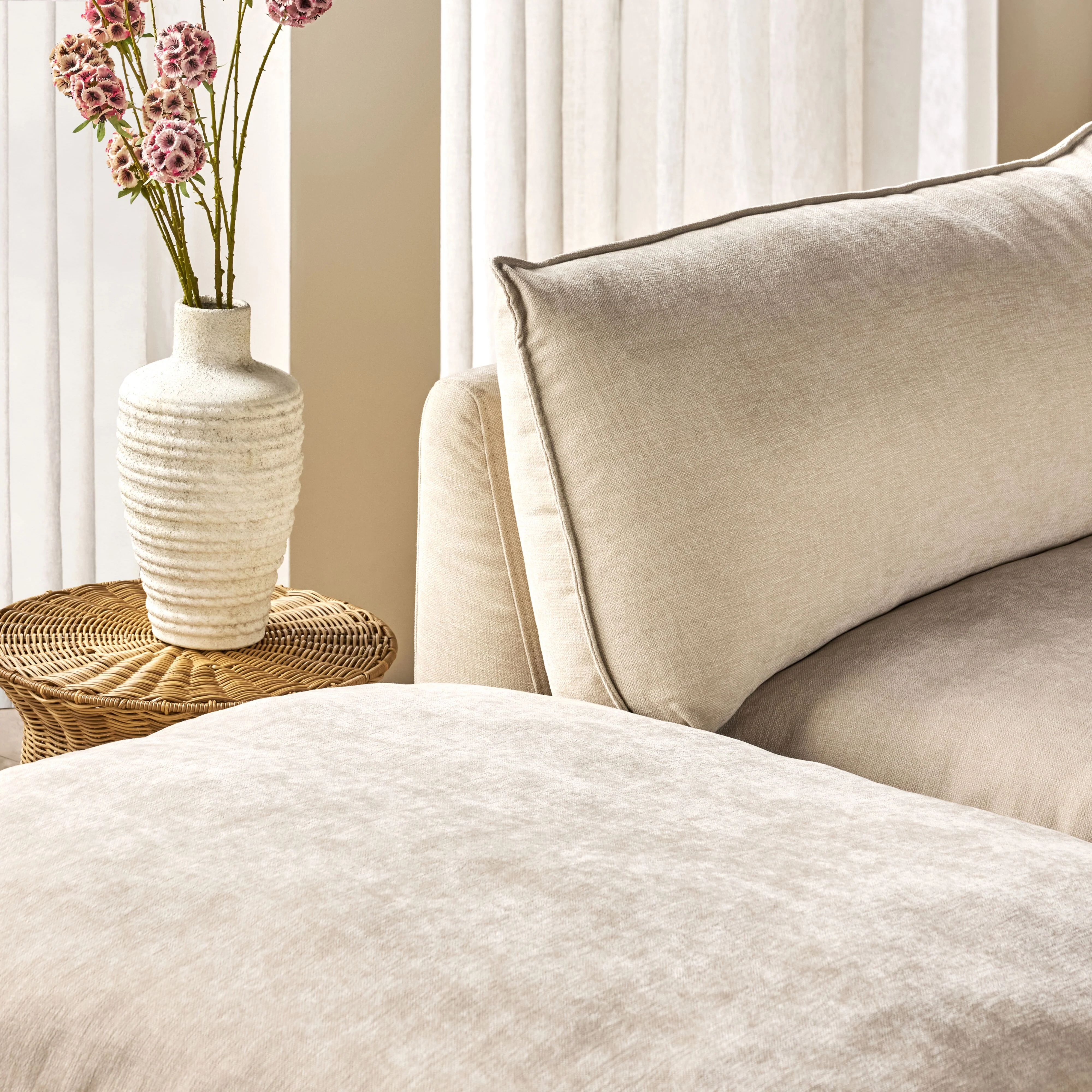 Sora Corner Sofa Ivory - Image 11