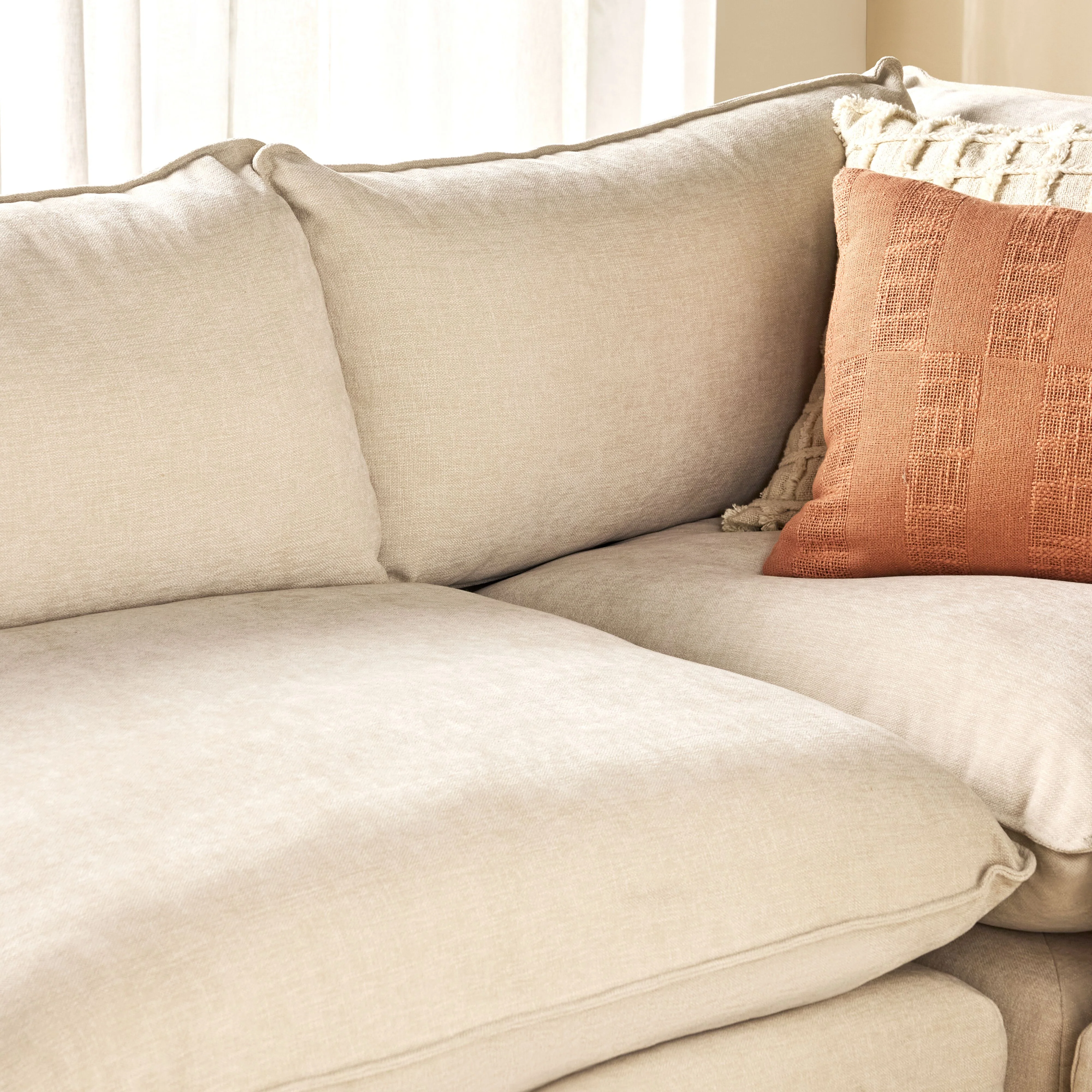 Sora Corner Sofa Ivory - Image 12