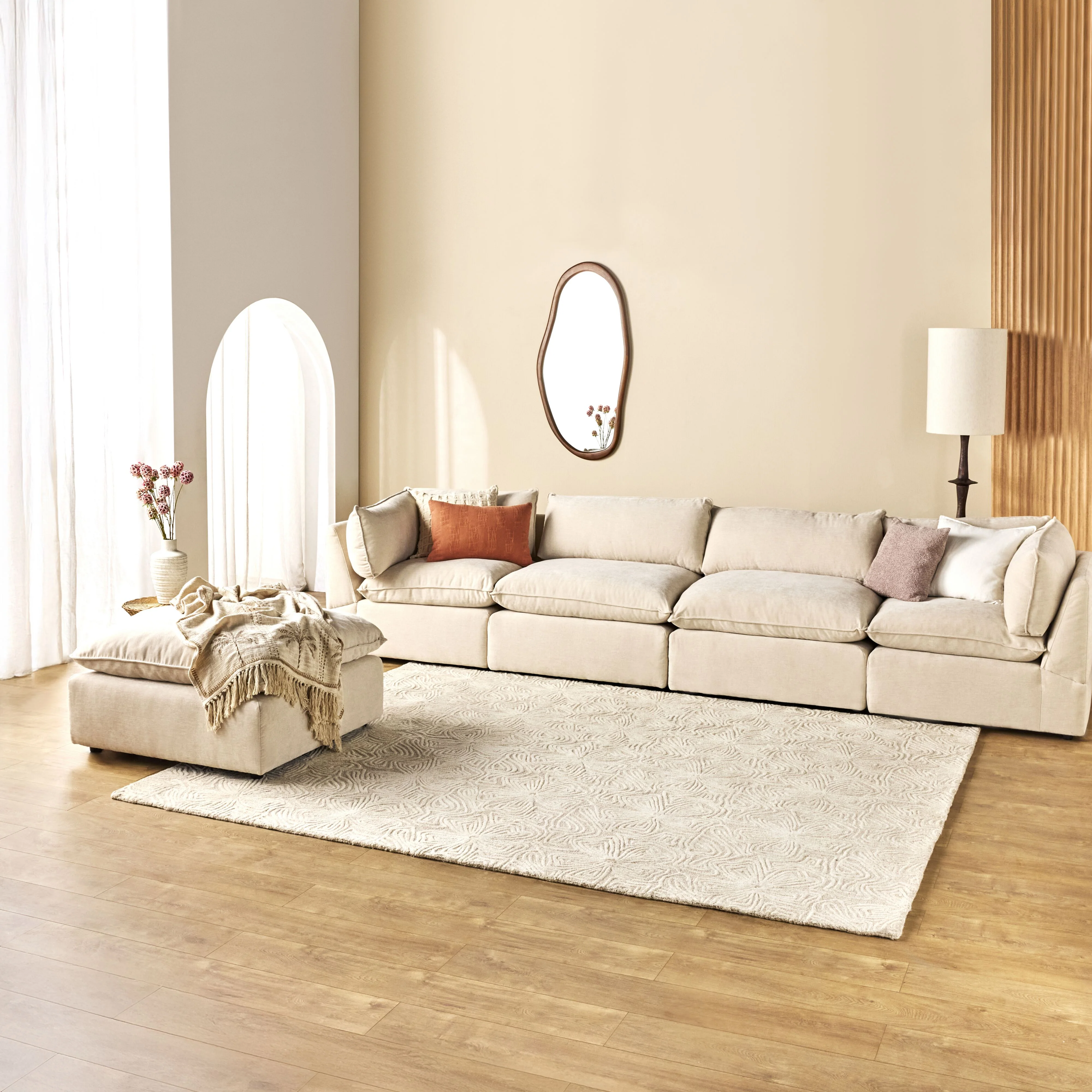 Sora Corner Sofa Ivory - Image 18