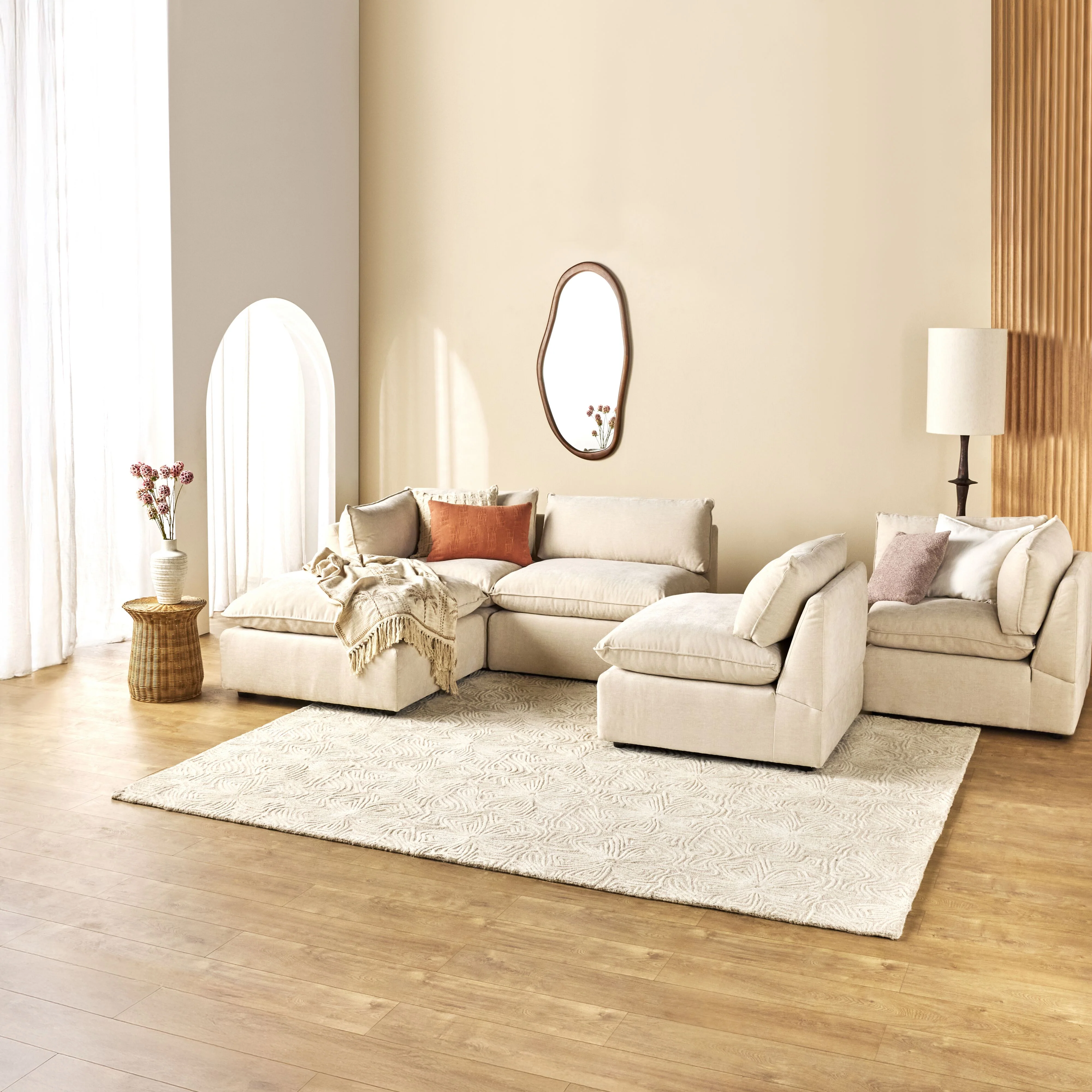 Sora Corner Sofa Ivory - Image 20