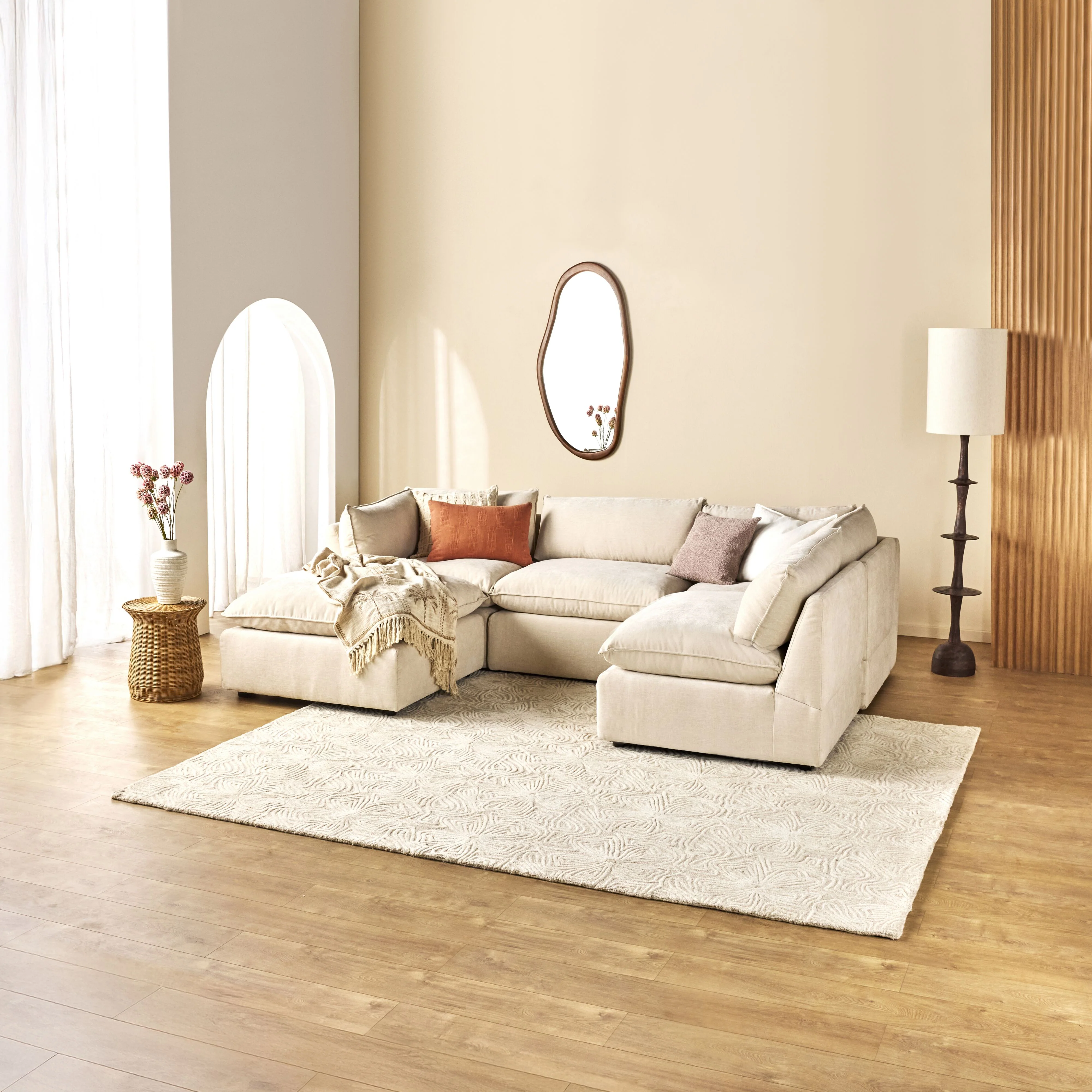 Sora Corner Sofa Ivory - Image 21