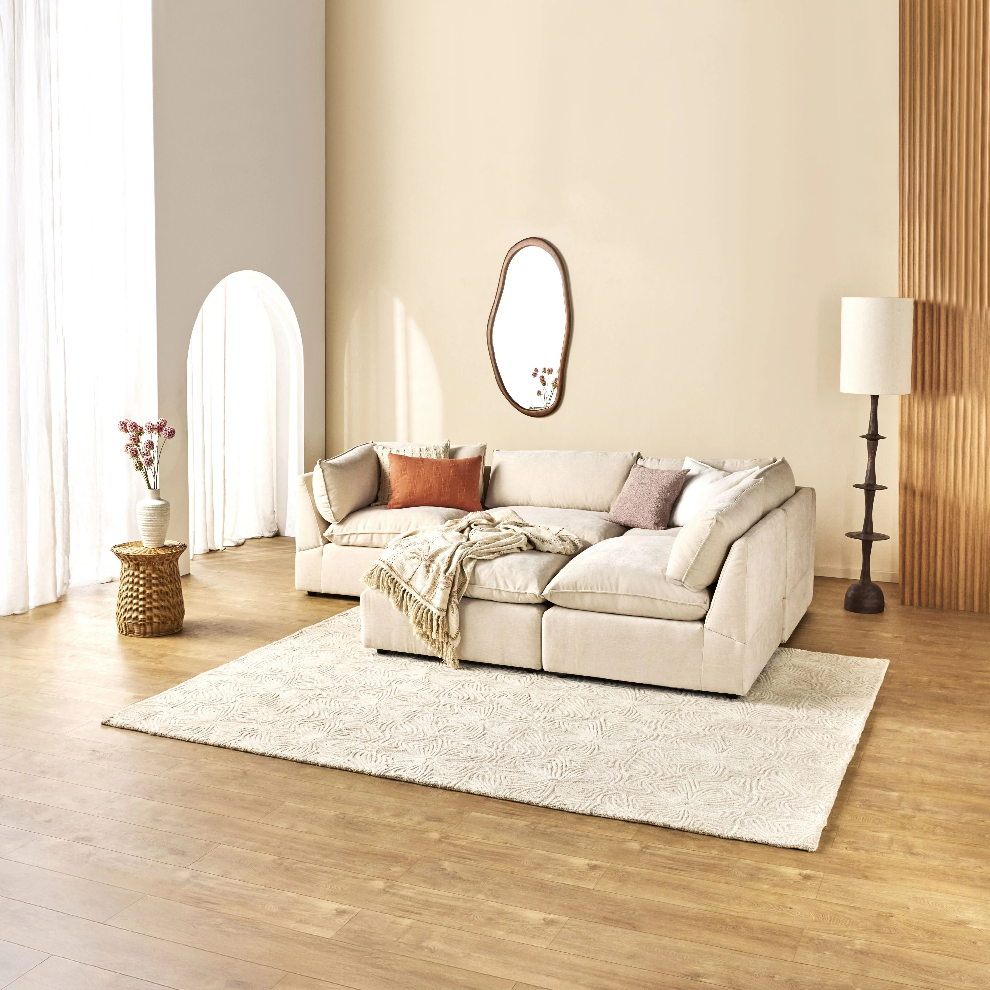 Sora Corner Sofa Ivory - Image 22