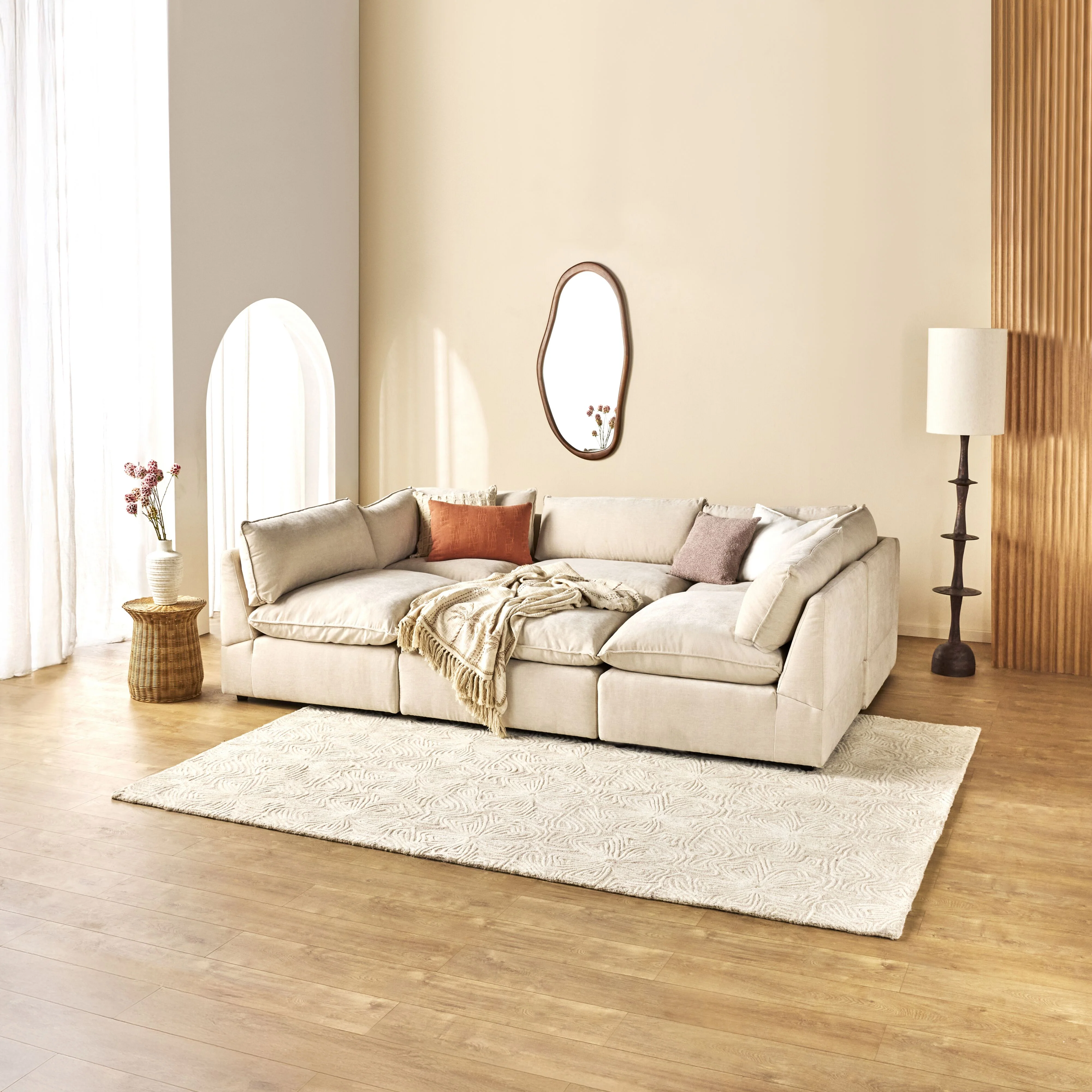 Sora Corner Sofa Ivory - Image 25