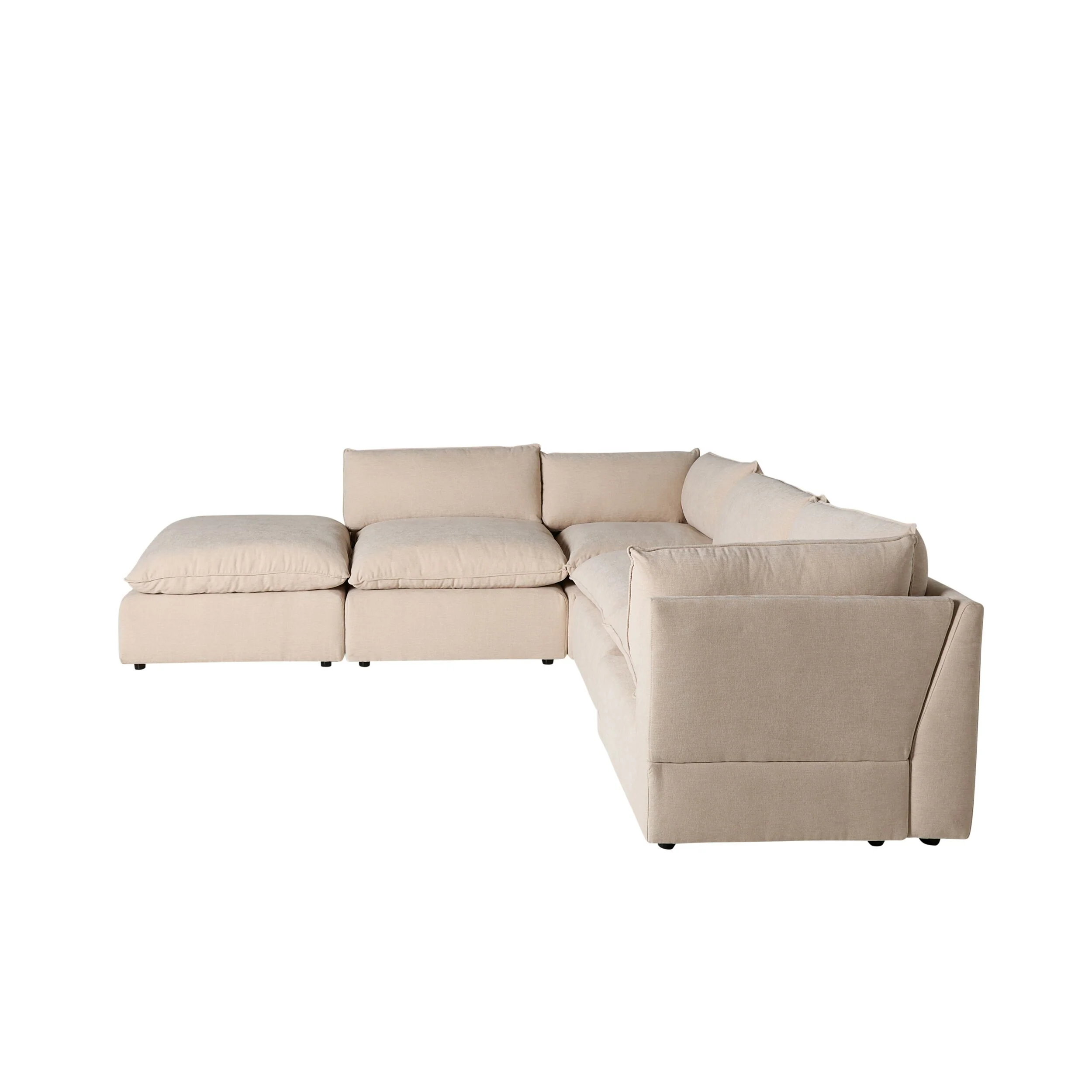 Sora Corner Sofa Ivory - Image 3