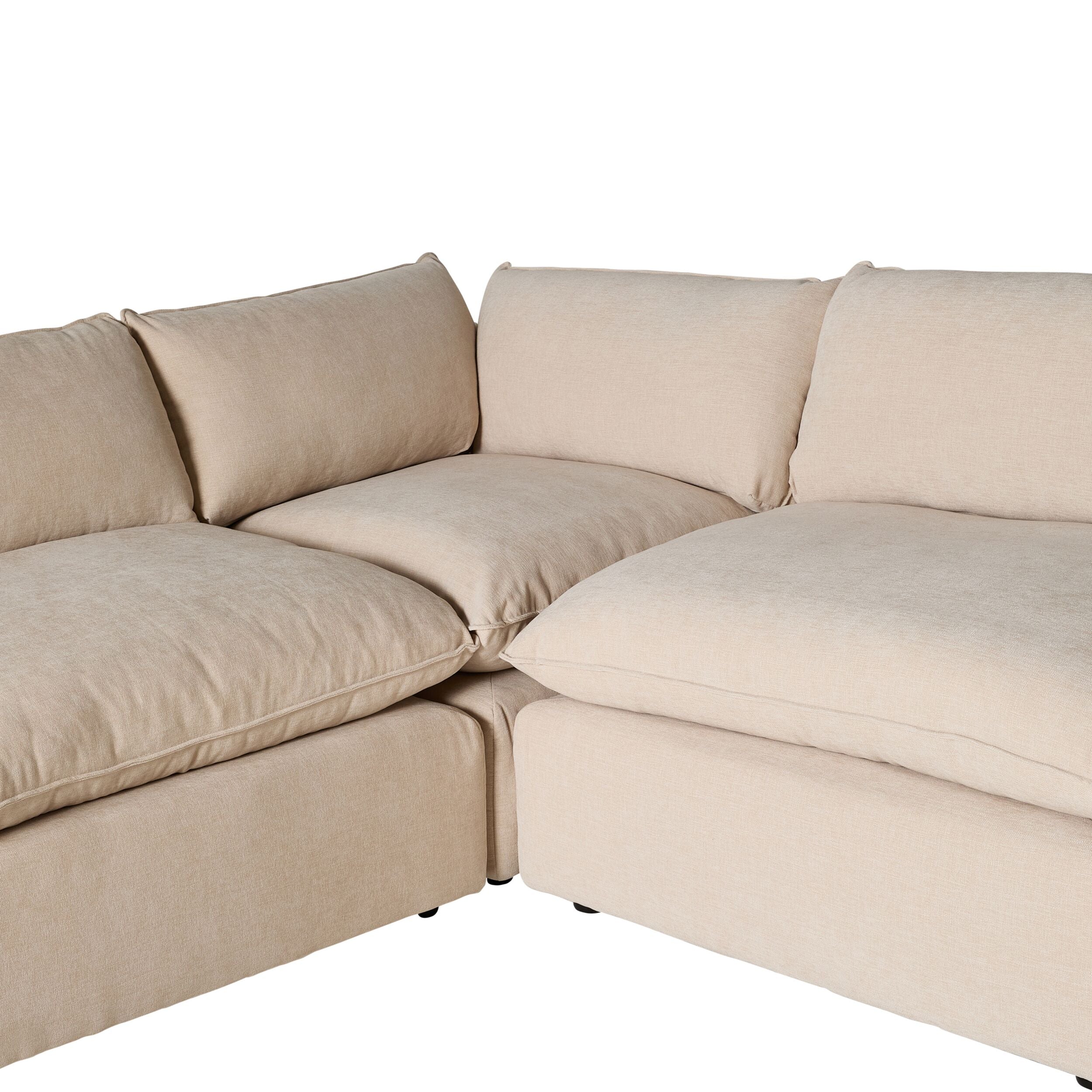 Sora Corner Sofa Ivory - Image 5
