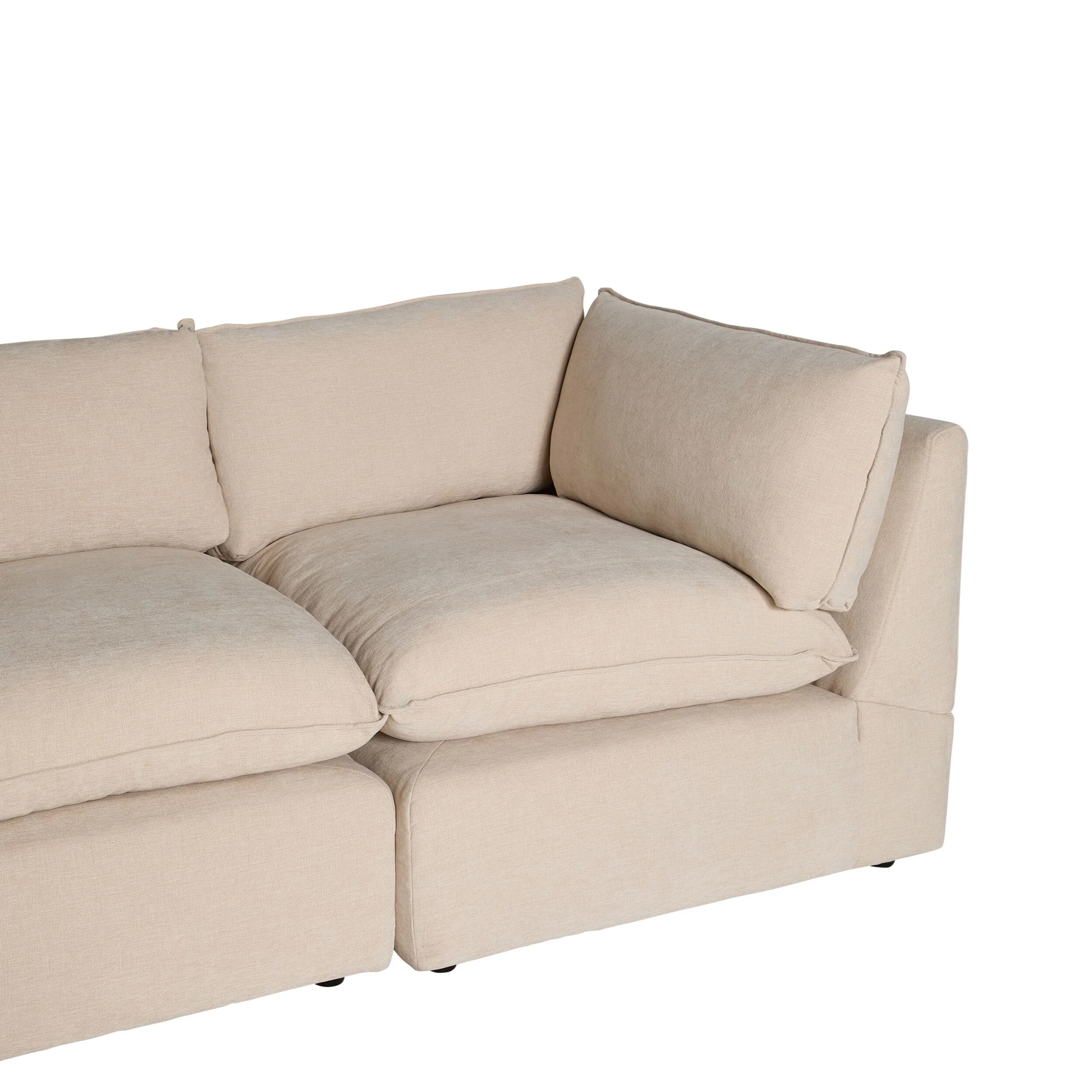 Sora Corner Sofa Ivory - Image 6