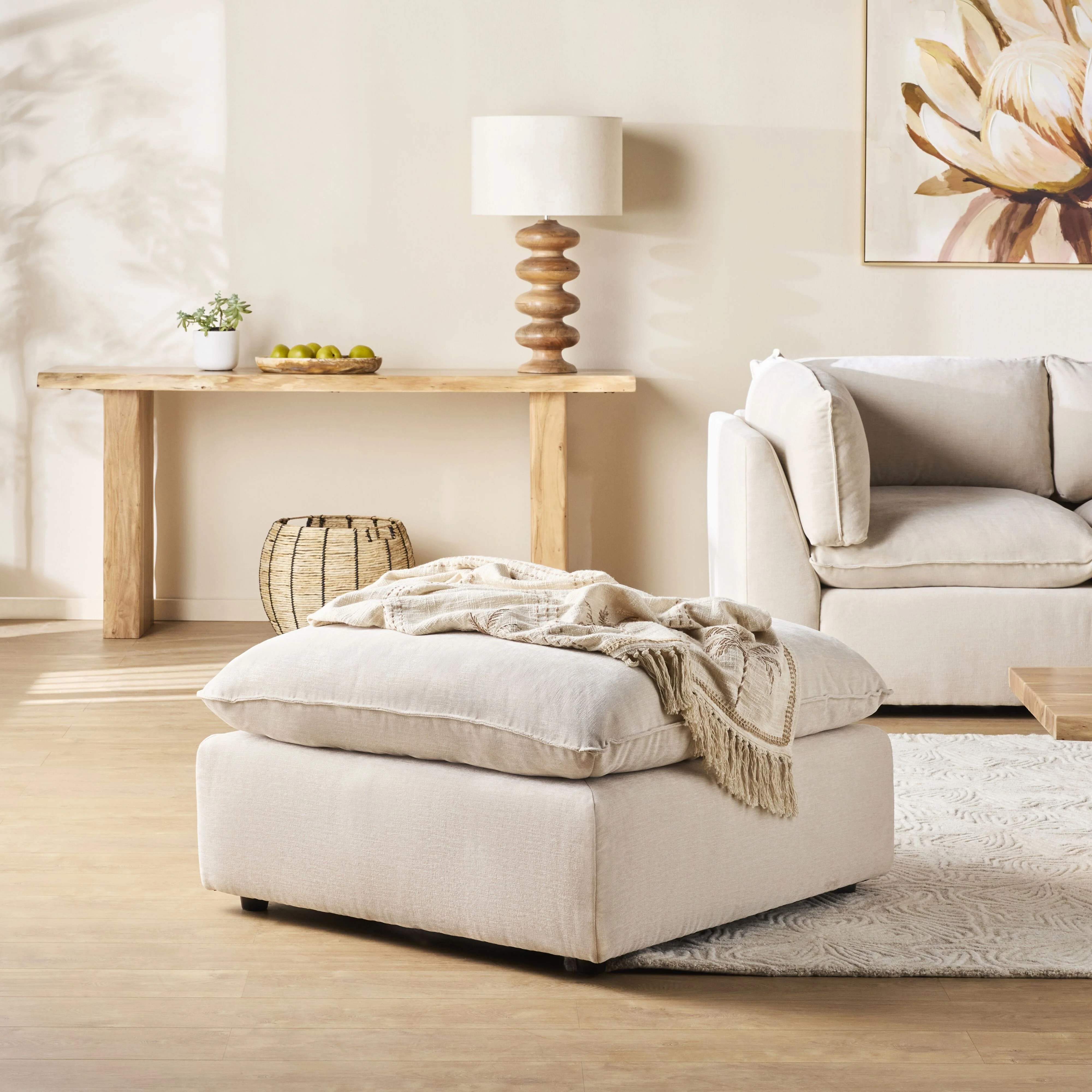 Sora Ottoman Ivory - Image 4