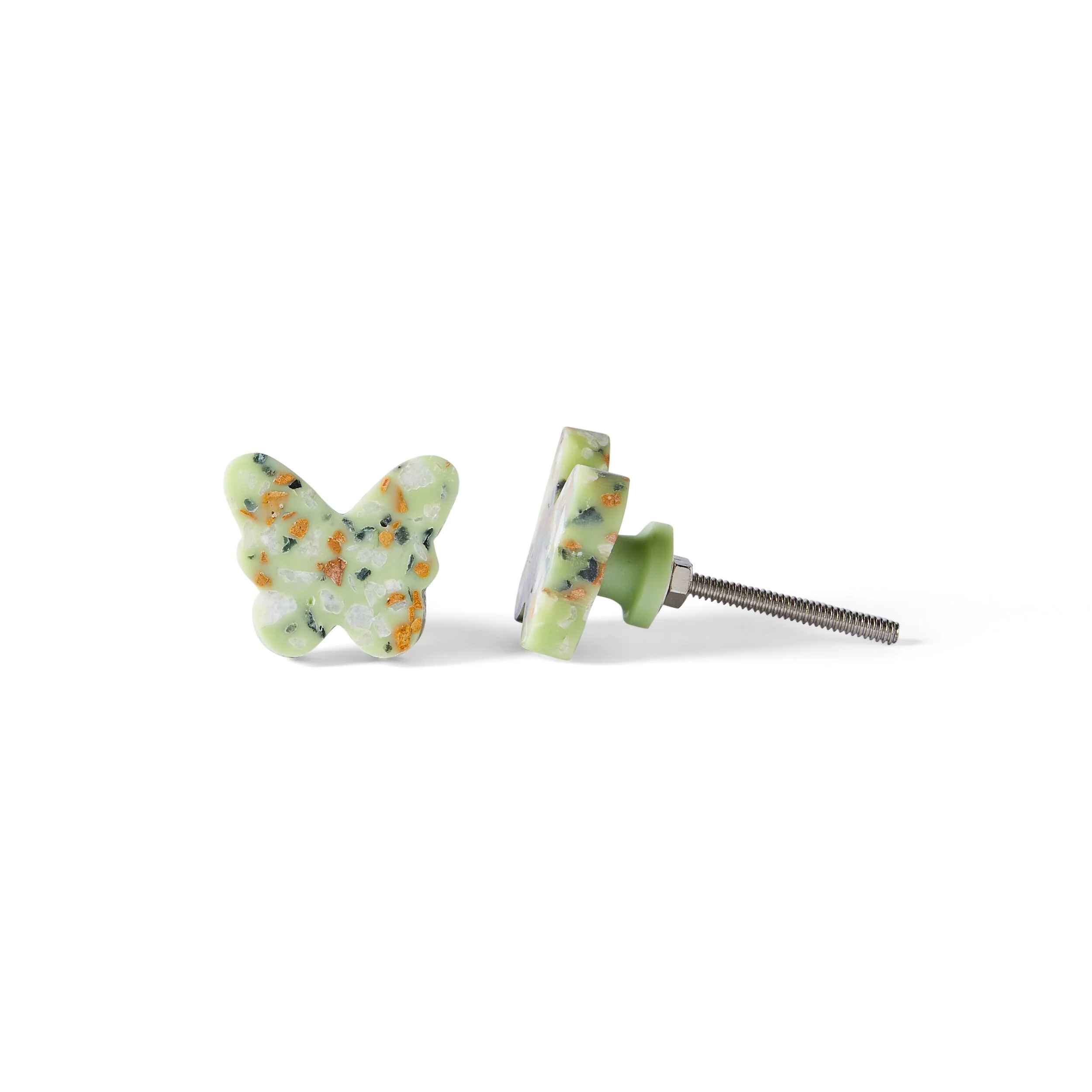 Speckle Green Butterfly Knob 3.7cm - Image 2