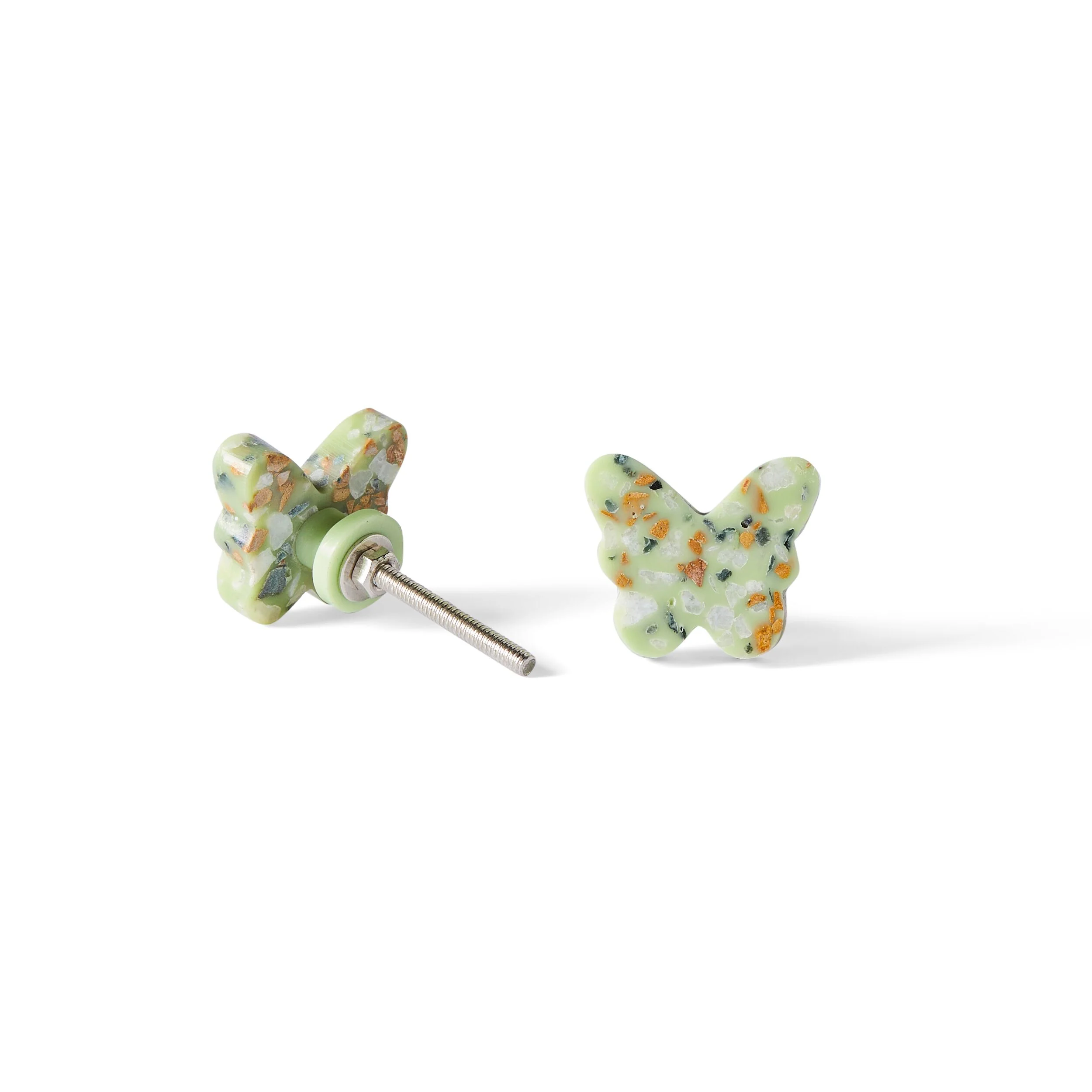 Speckle Green Butterfly Knob 3.7cm - Image 3
