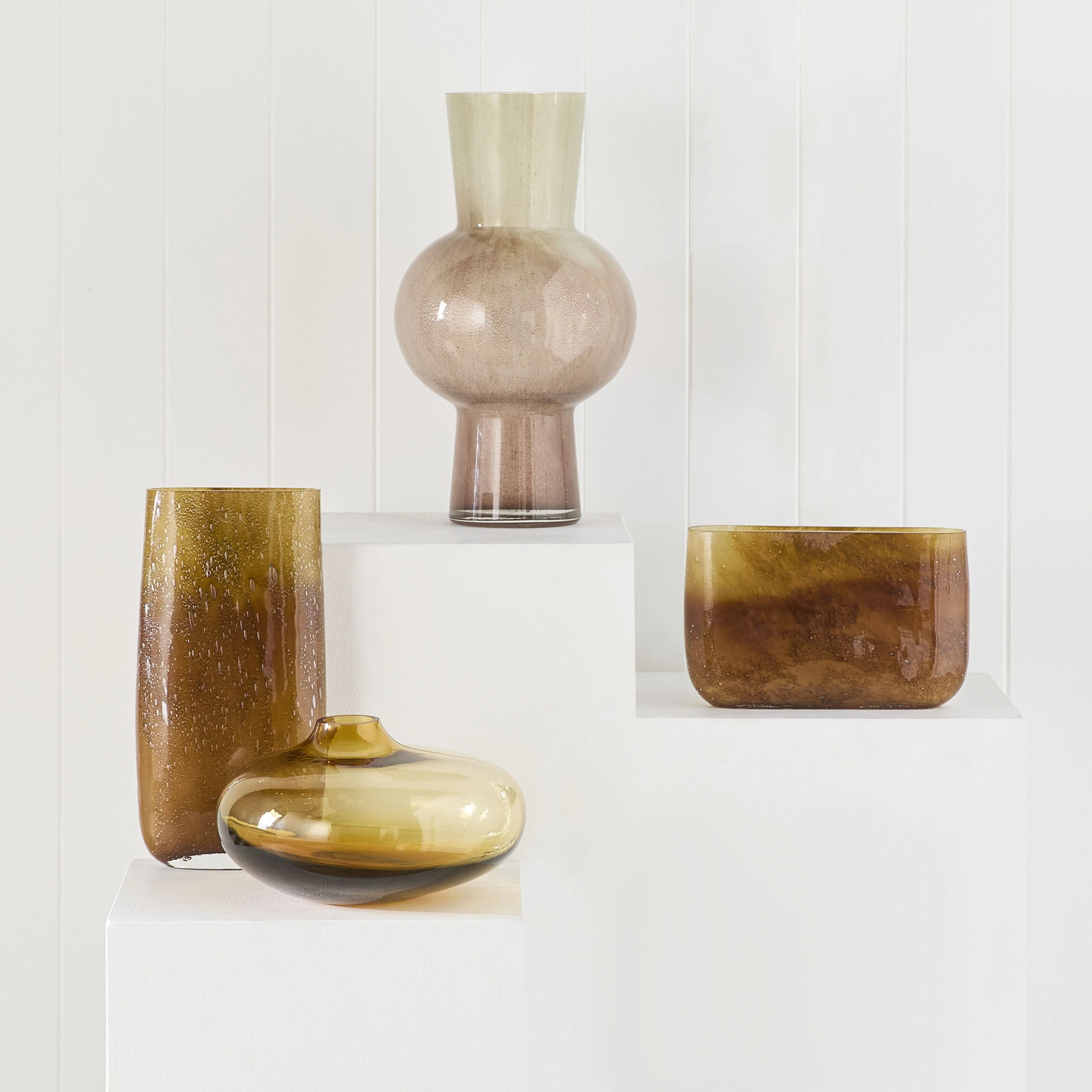 Spindle Ombre Glass Vase Rust Large - Image 5