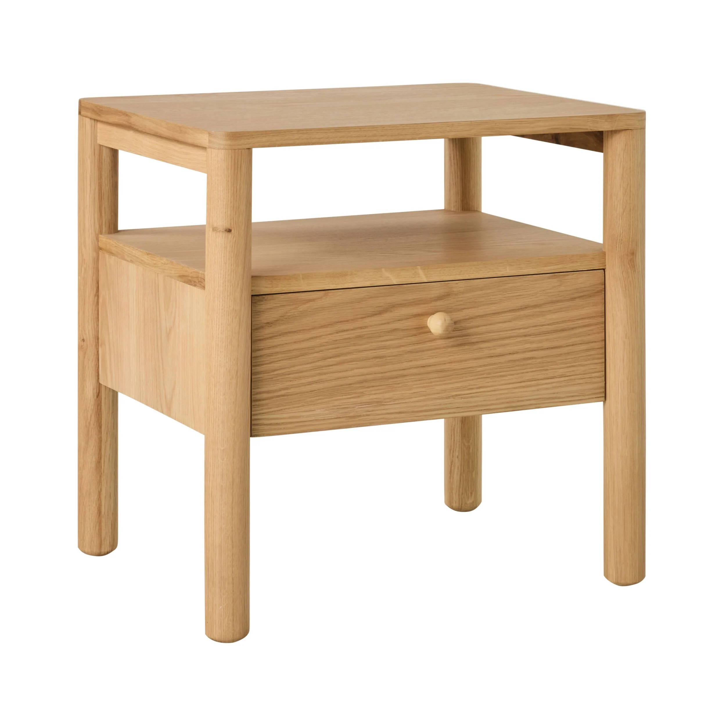 Spintara 1 Drawer Bedside Table Light Oak - Image 2