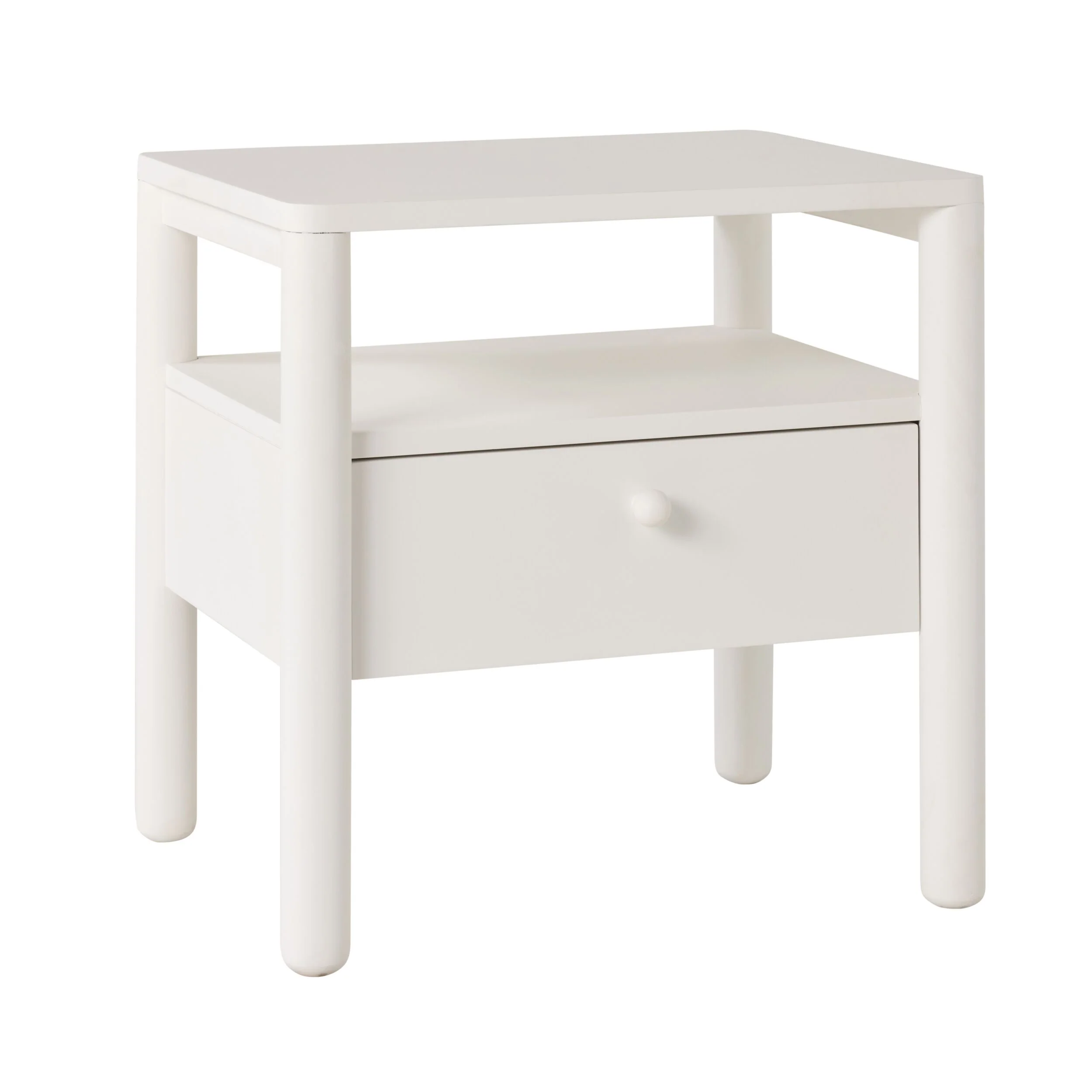 Spintara 1 Drawer Bedside Table White - Image 2