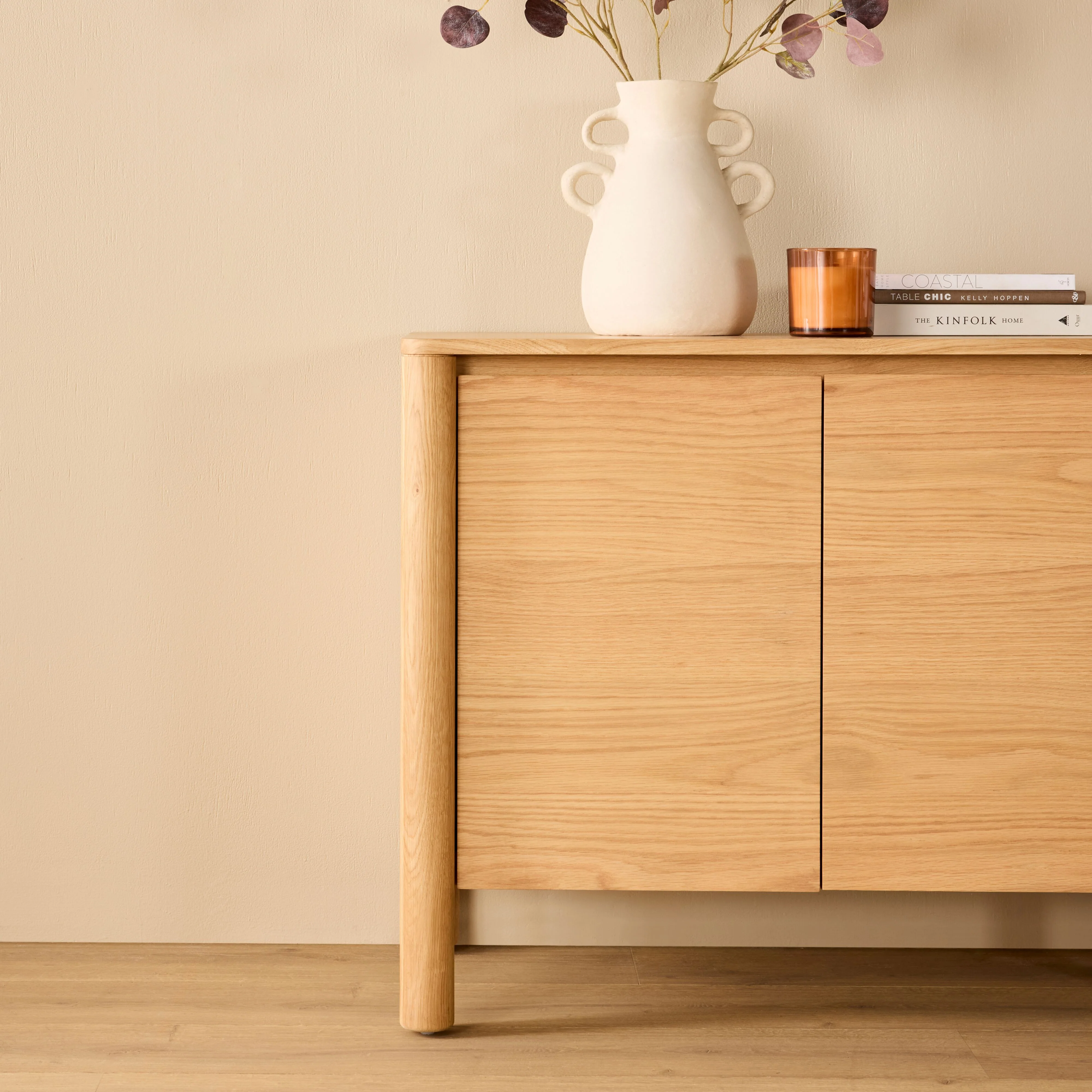 Spintara 4 Door Sideboard Light Oak - Image 10