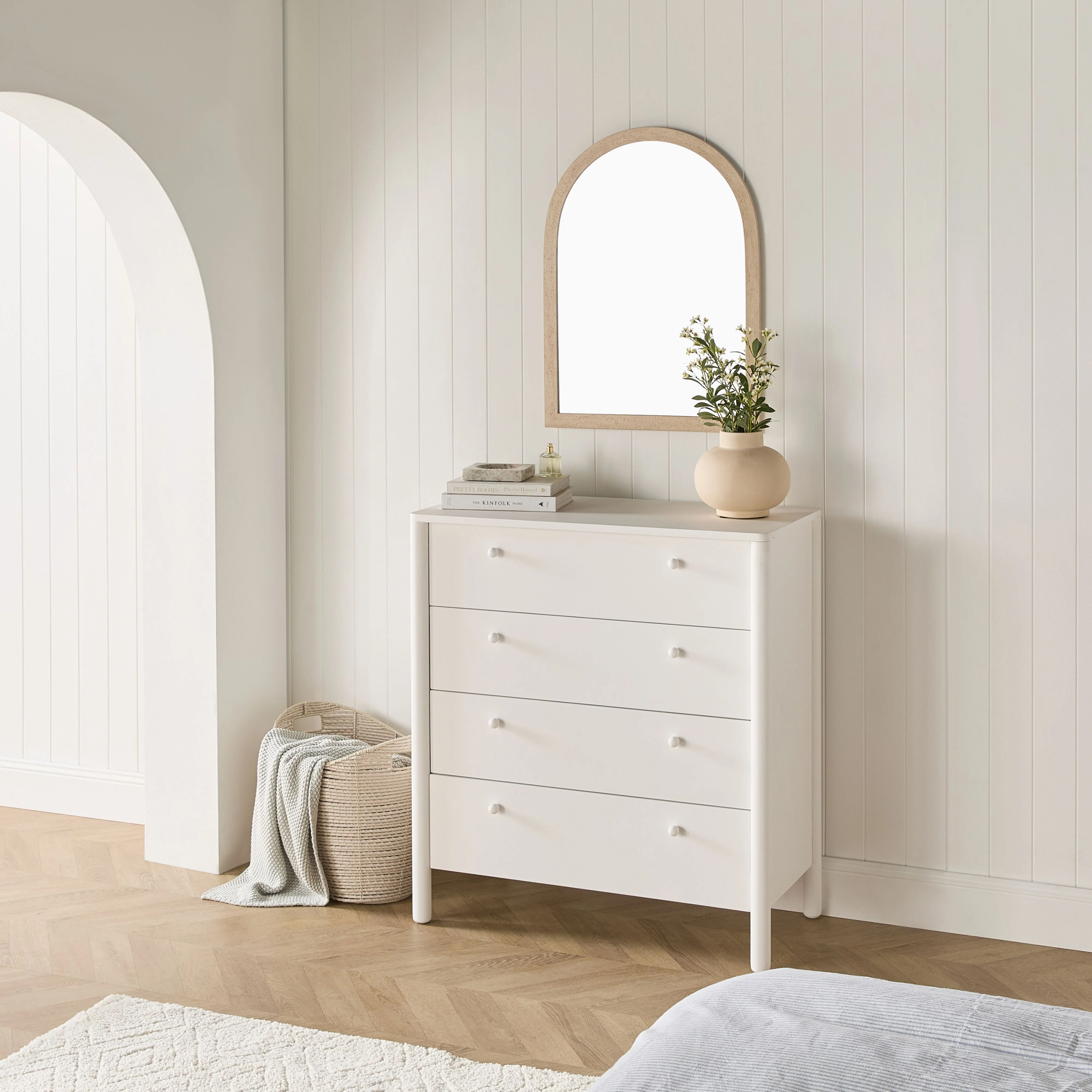 Spintara 4 Drawer Chest White - Image 8