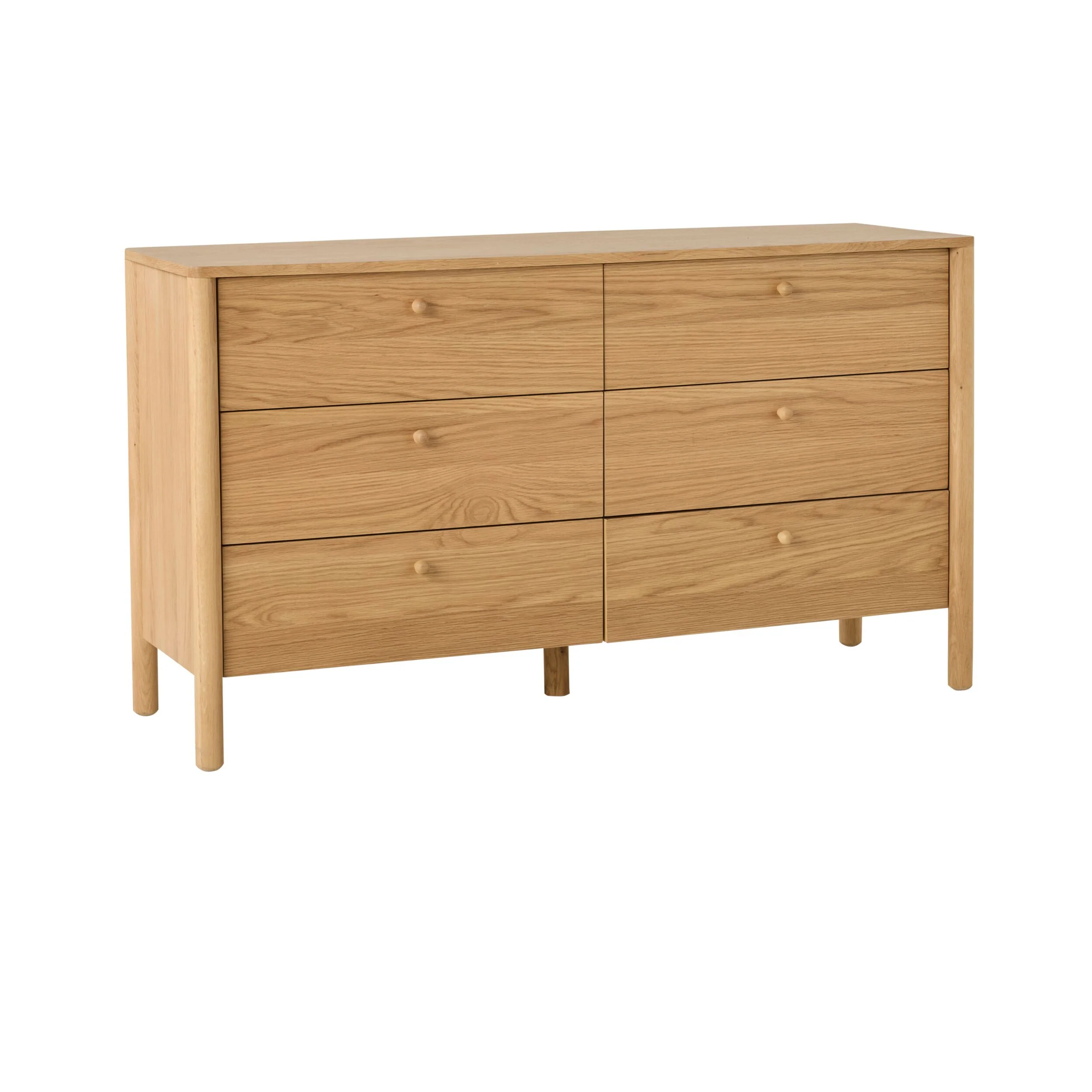 Spintara 6 Drawer Low Chest Light Oak - Image 2