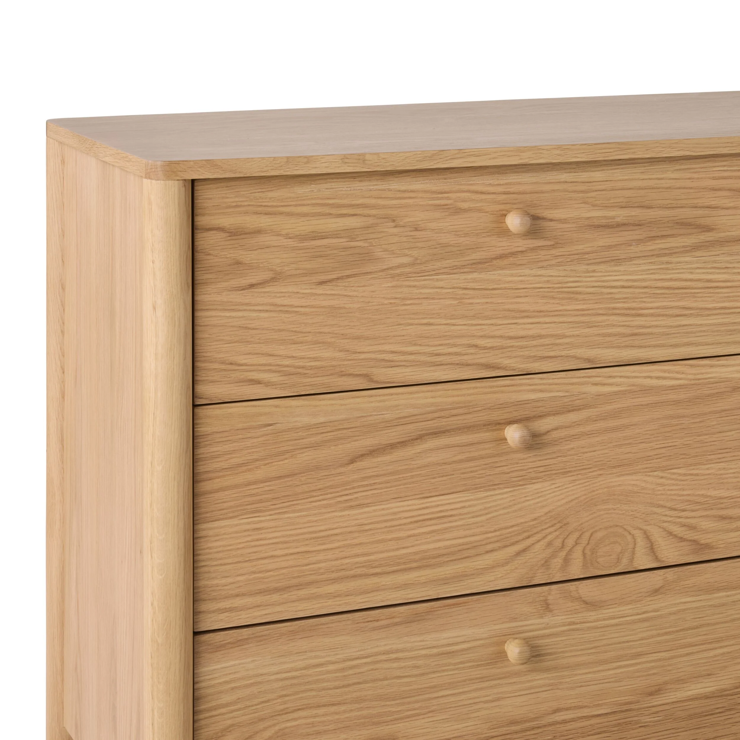 Spintara 6 Drawer Low Chest Light Oak - Image 6