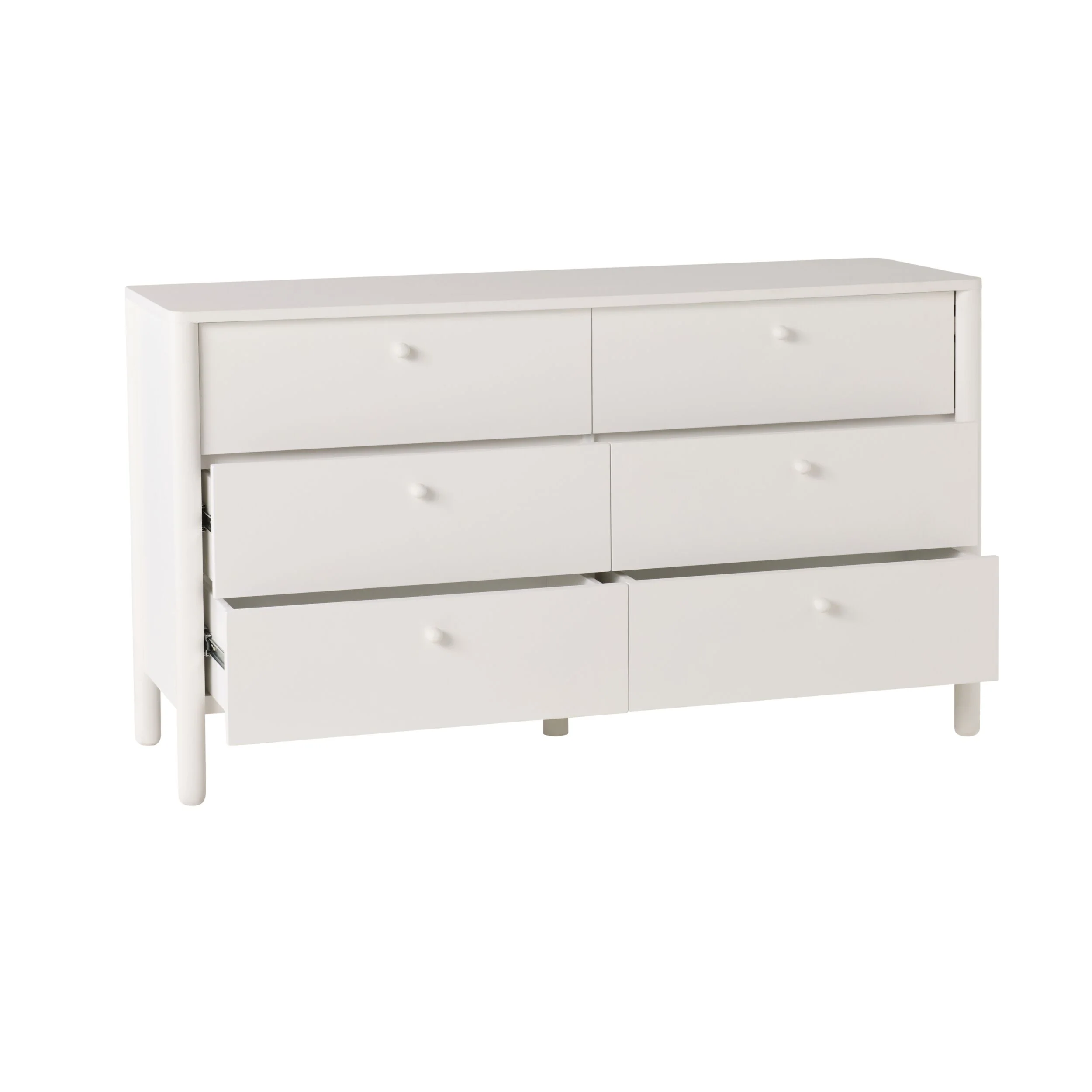Spintara 6 Drawer Low Chest White - Image 3