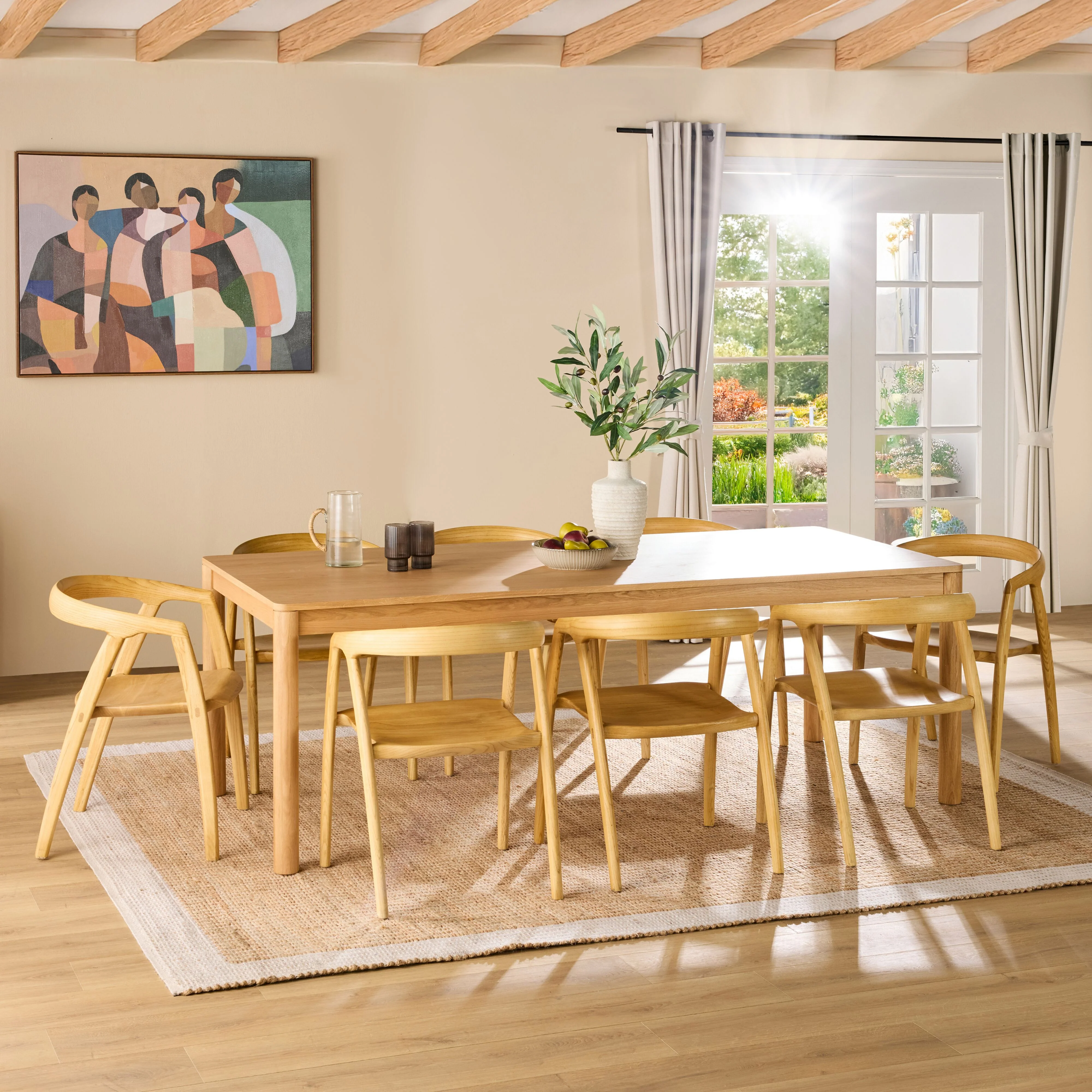 Spintara Dining Table 220cm Light Oak - Image 7