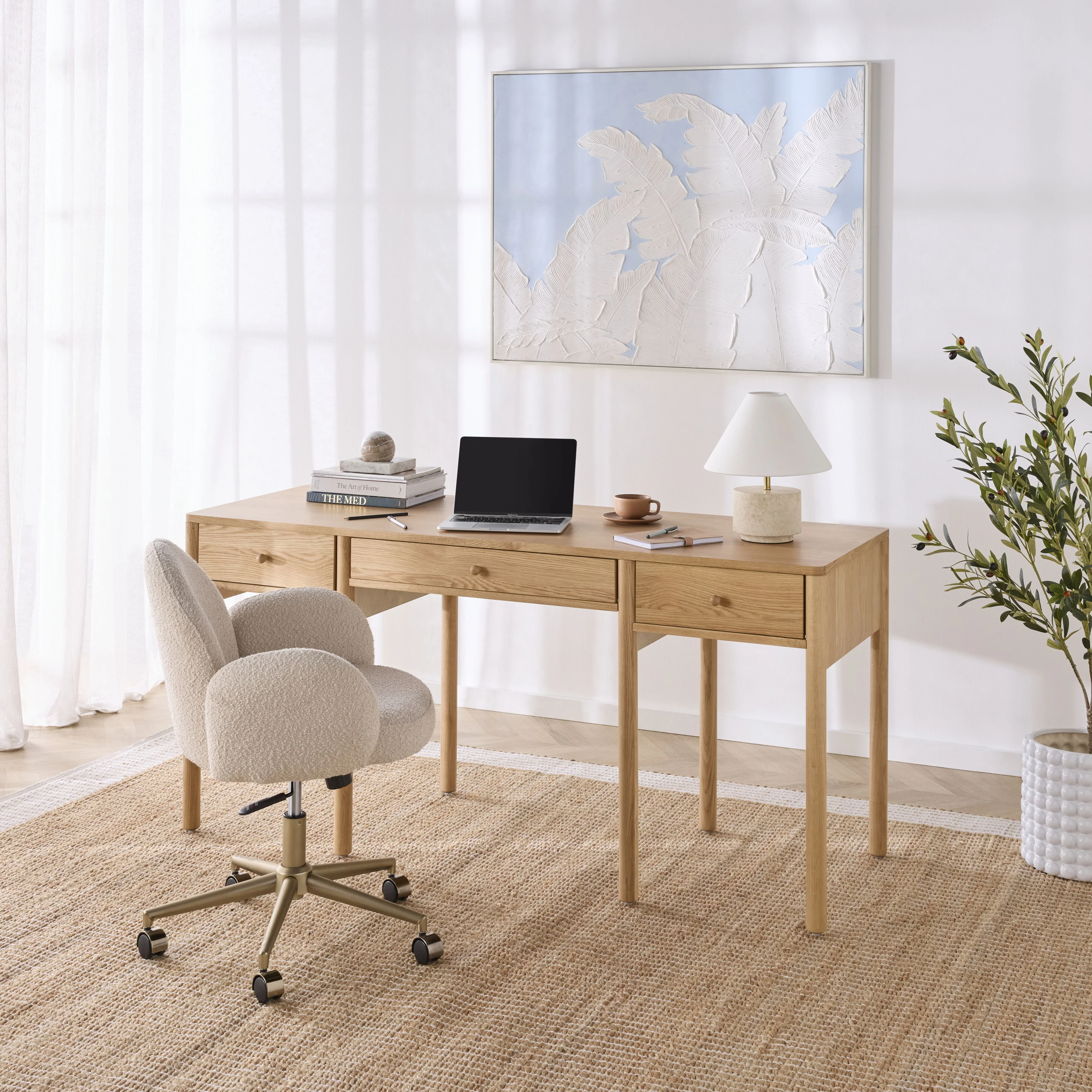 Spintara Large Desk Light Oak - Image 10