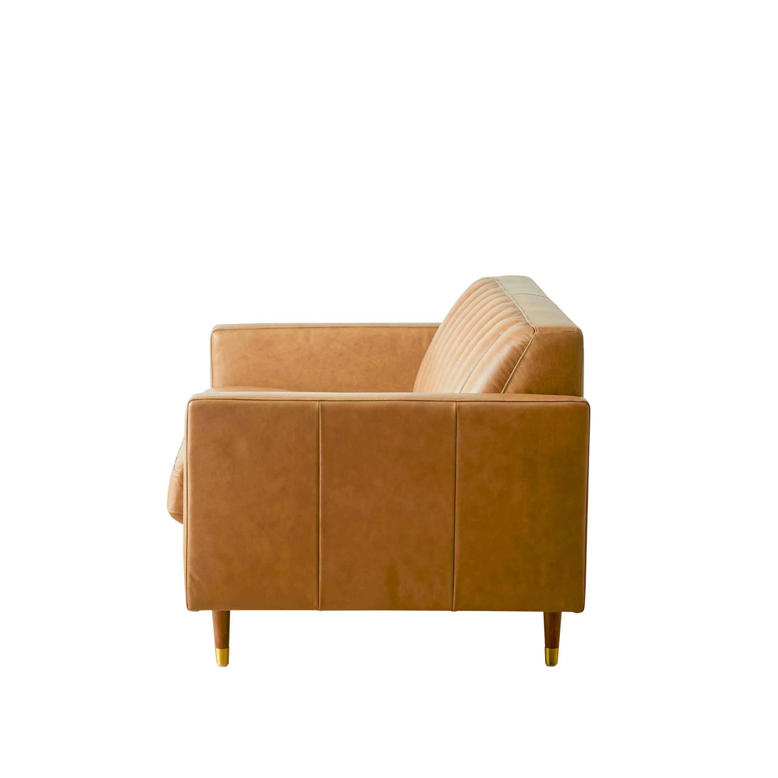 Stitch 2 Seater Leather Sofa Dakota Saddle - Image 3