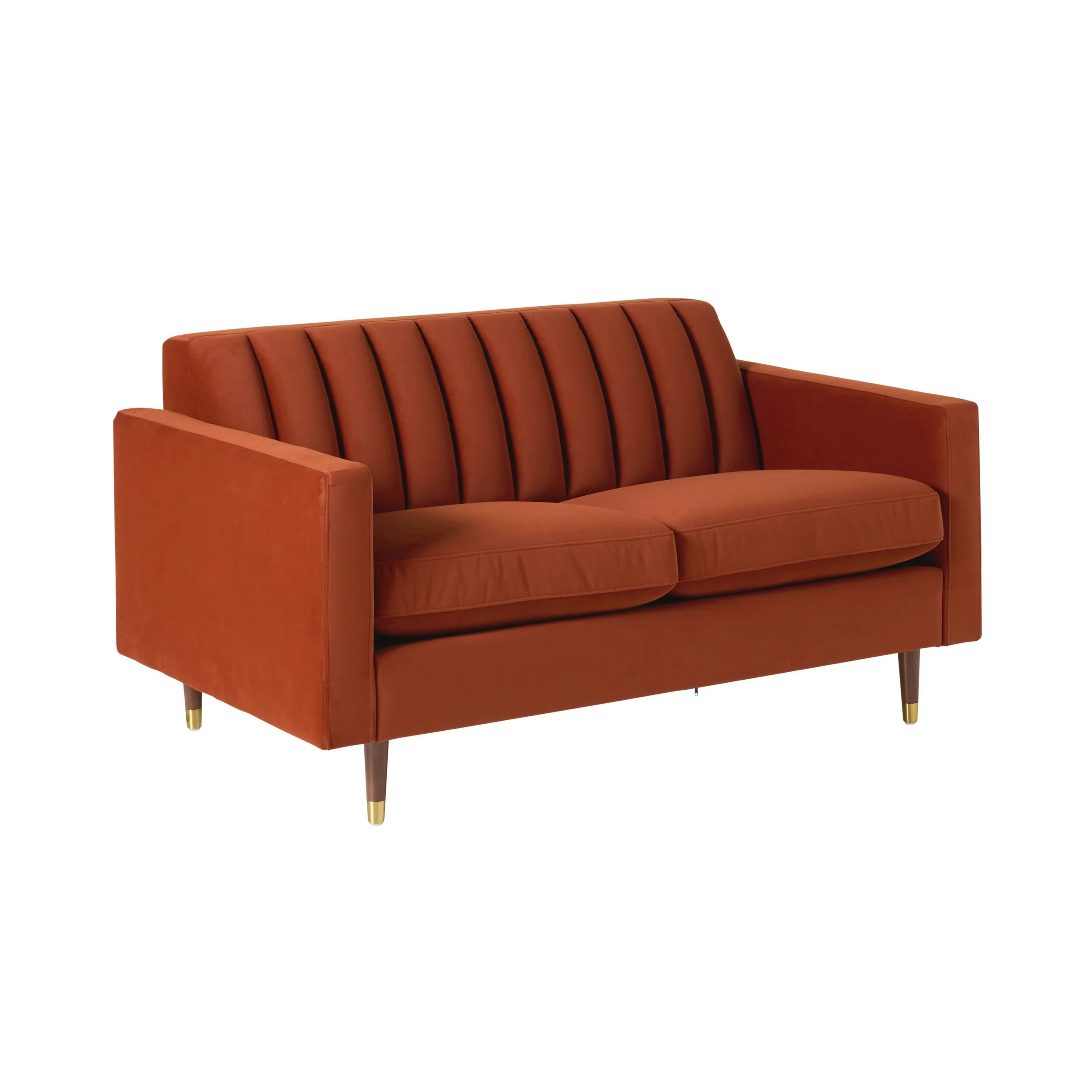 Stitch 2 Seater Velvet Sofa Copper - Image 2