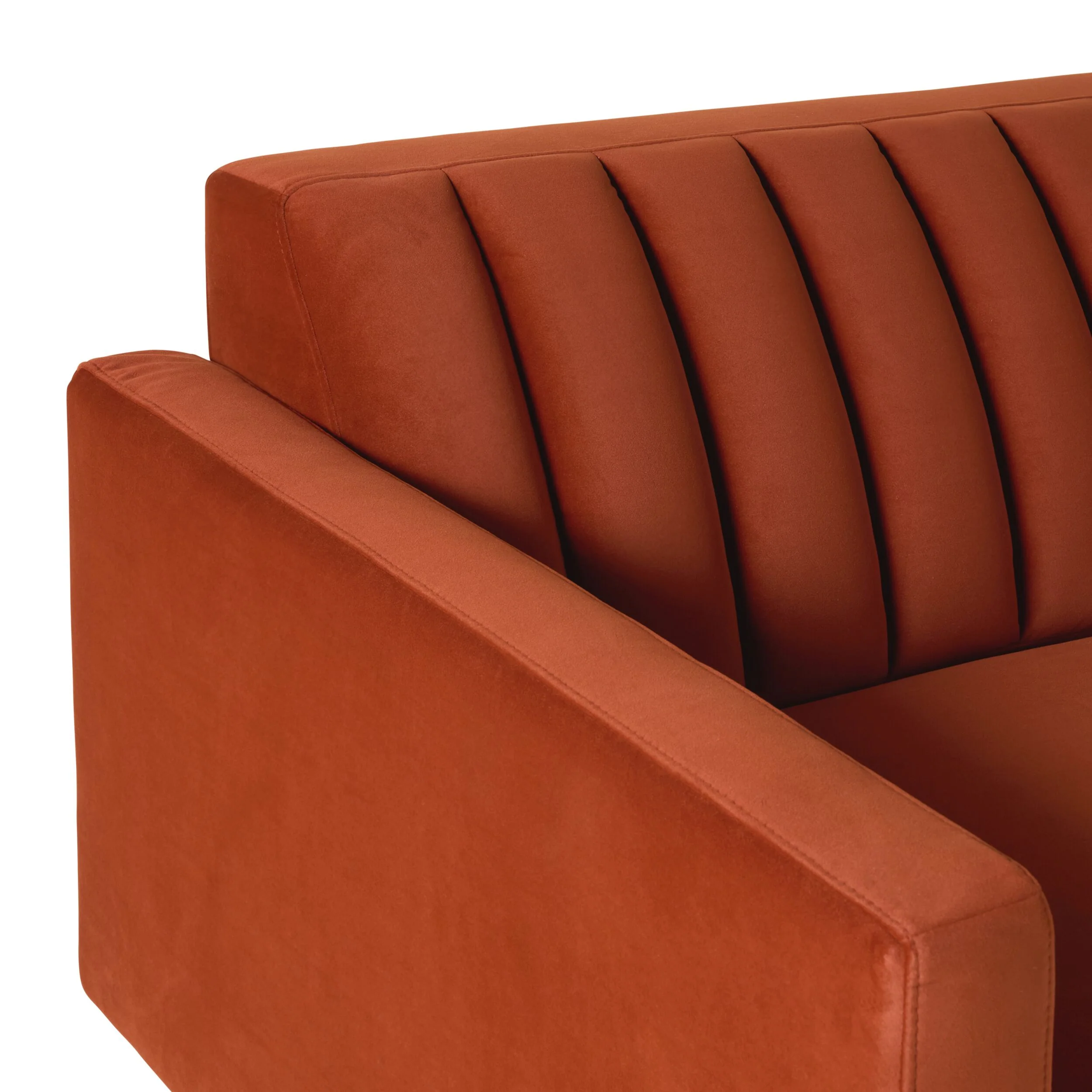 Stitch 2 Seater Velvet Sofa Copper - Image 5