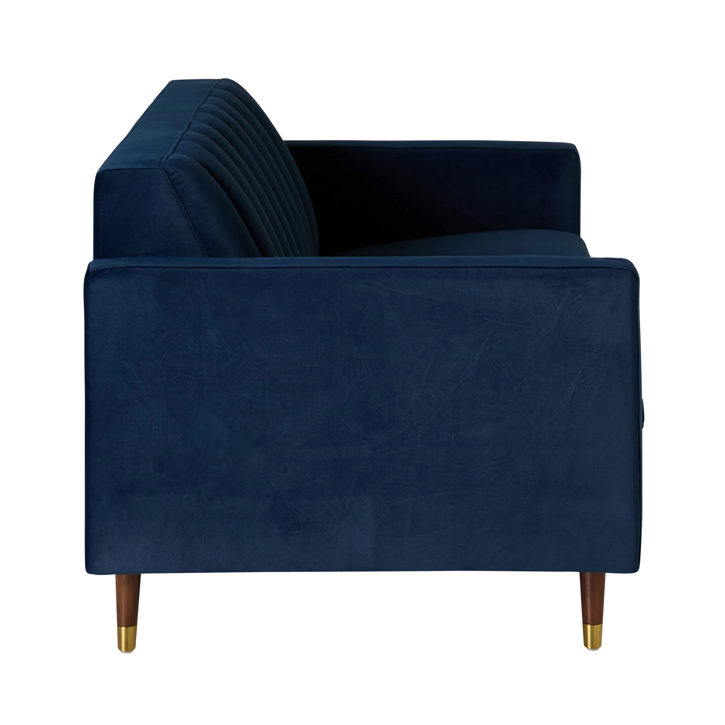 Stitch 2 Seater Velvet Sofa Indigo - Image 3