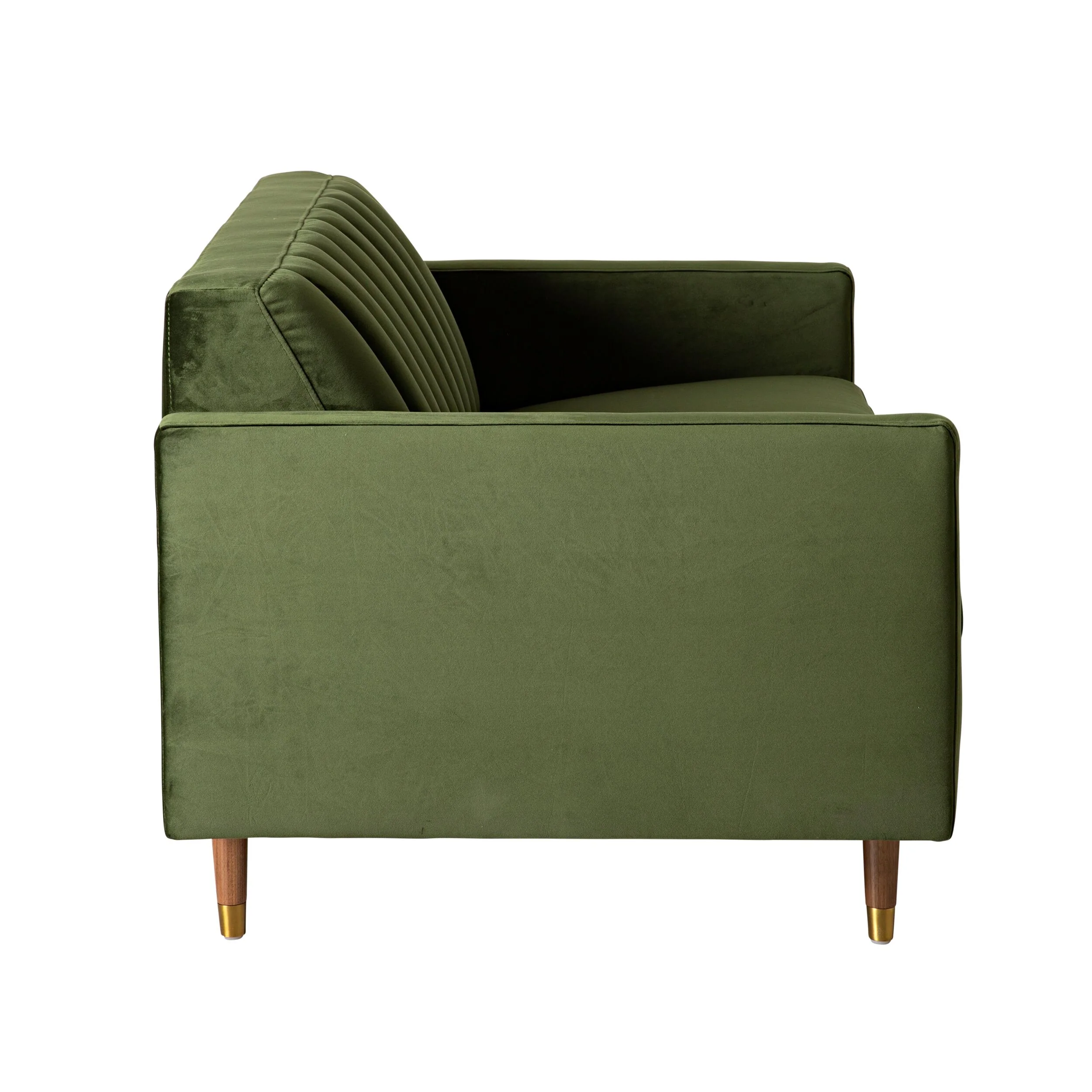 Stitch 2 Seater Velvet Sofa Juniper Olive - Image 3
