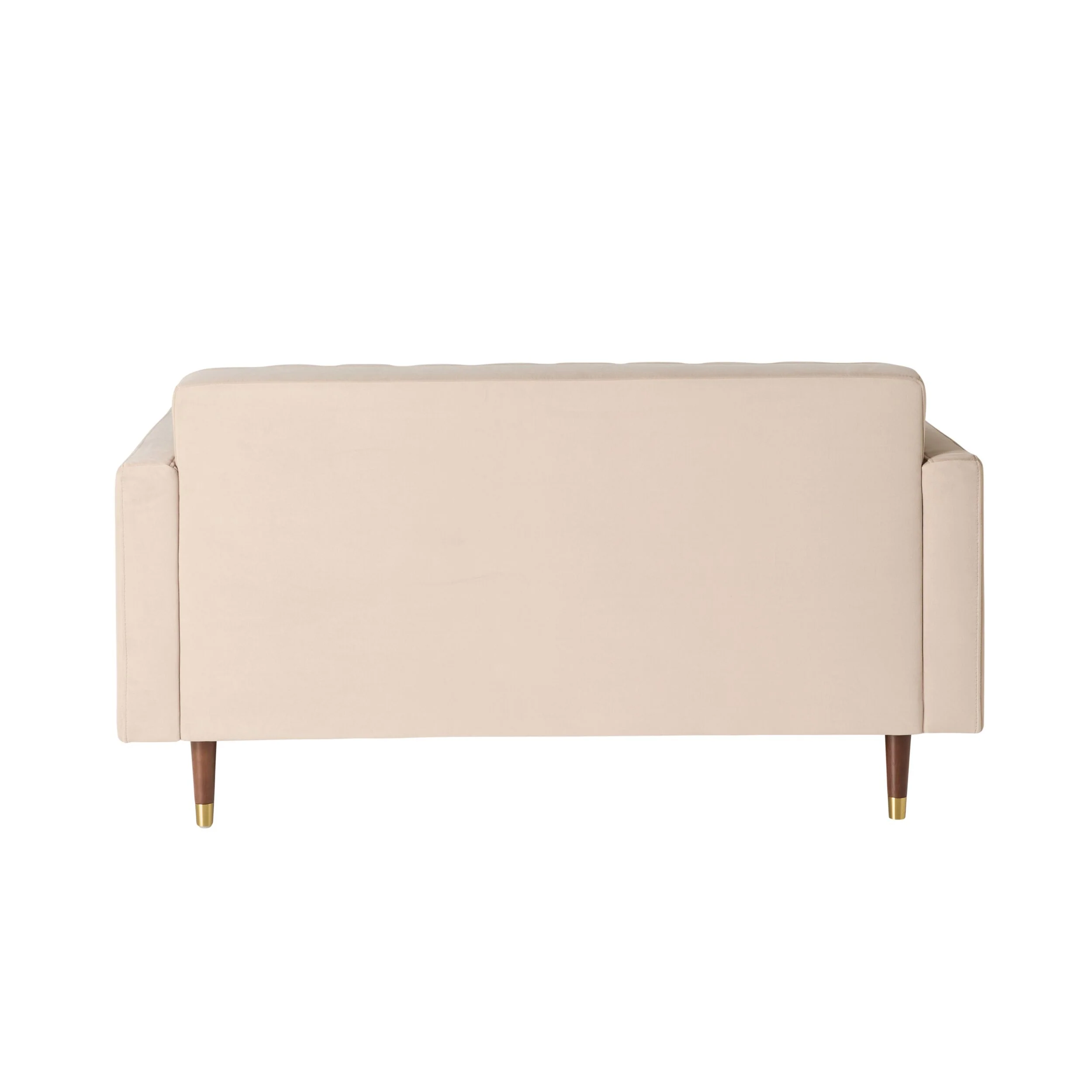 Stitch 2 Seater Velvet Sofa Taupe - Image 4