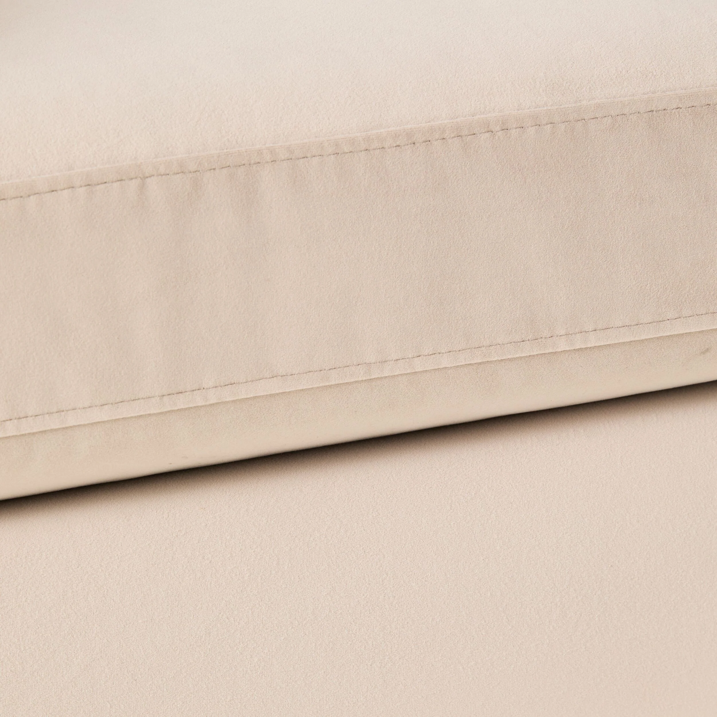 Stitch 2 Seater Velvet Sofa Taupe - Image 6