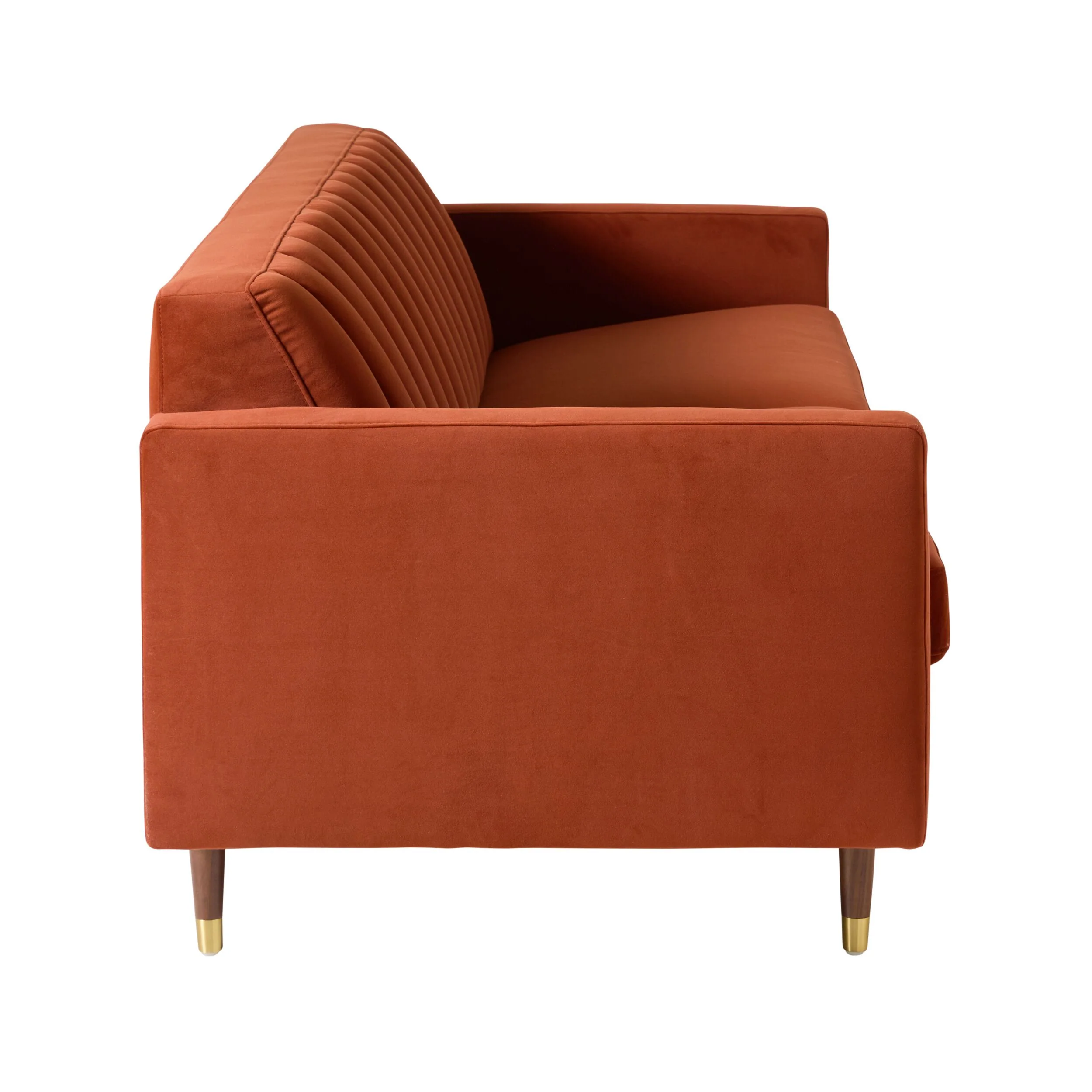 Stitch 3 Seater Velvet Sofa Copper - Image 3