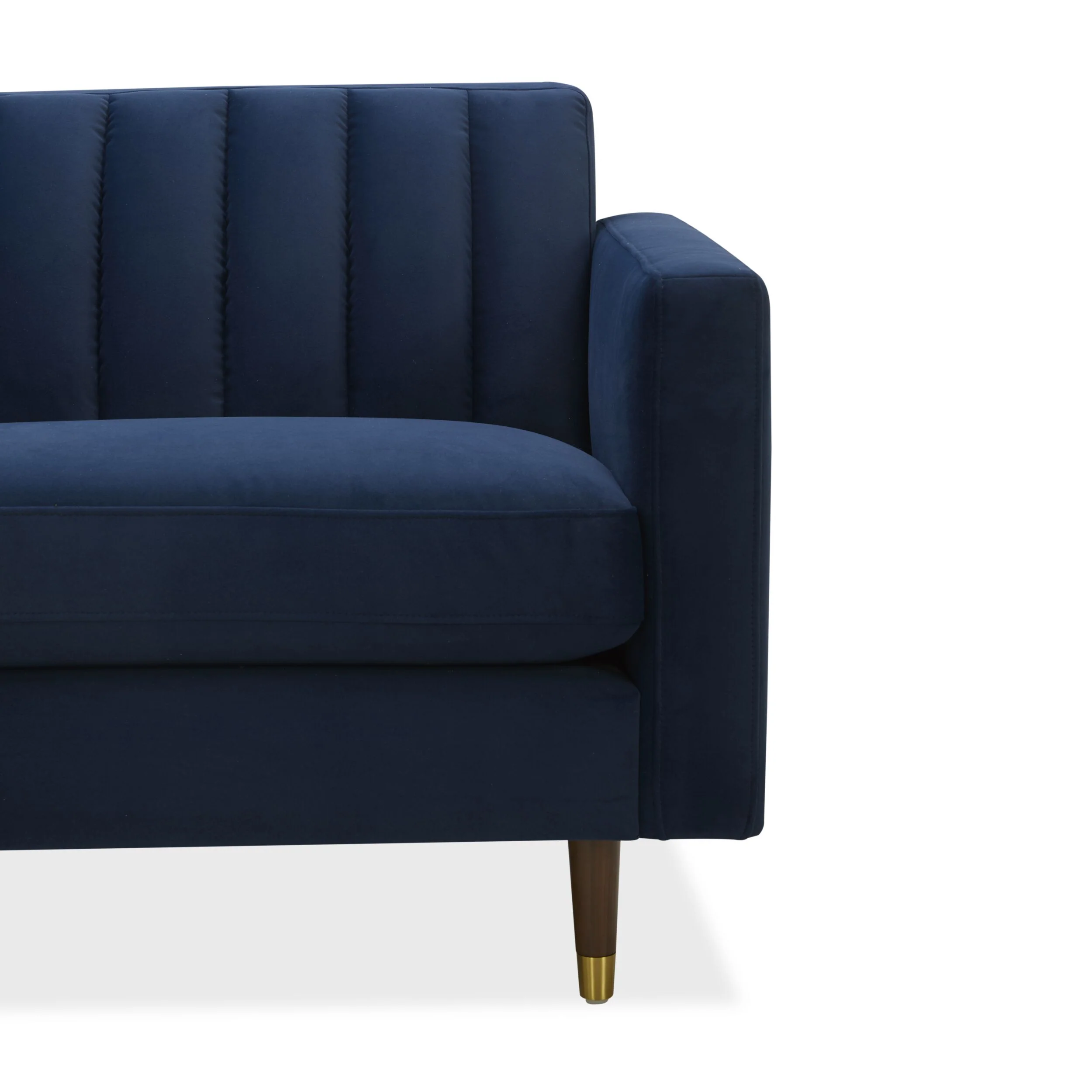 Stitch 3 Seater Velvet Sofa Indigo - Image 10
