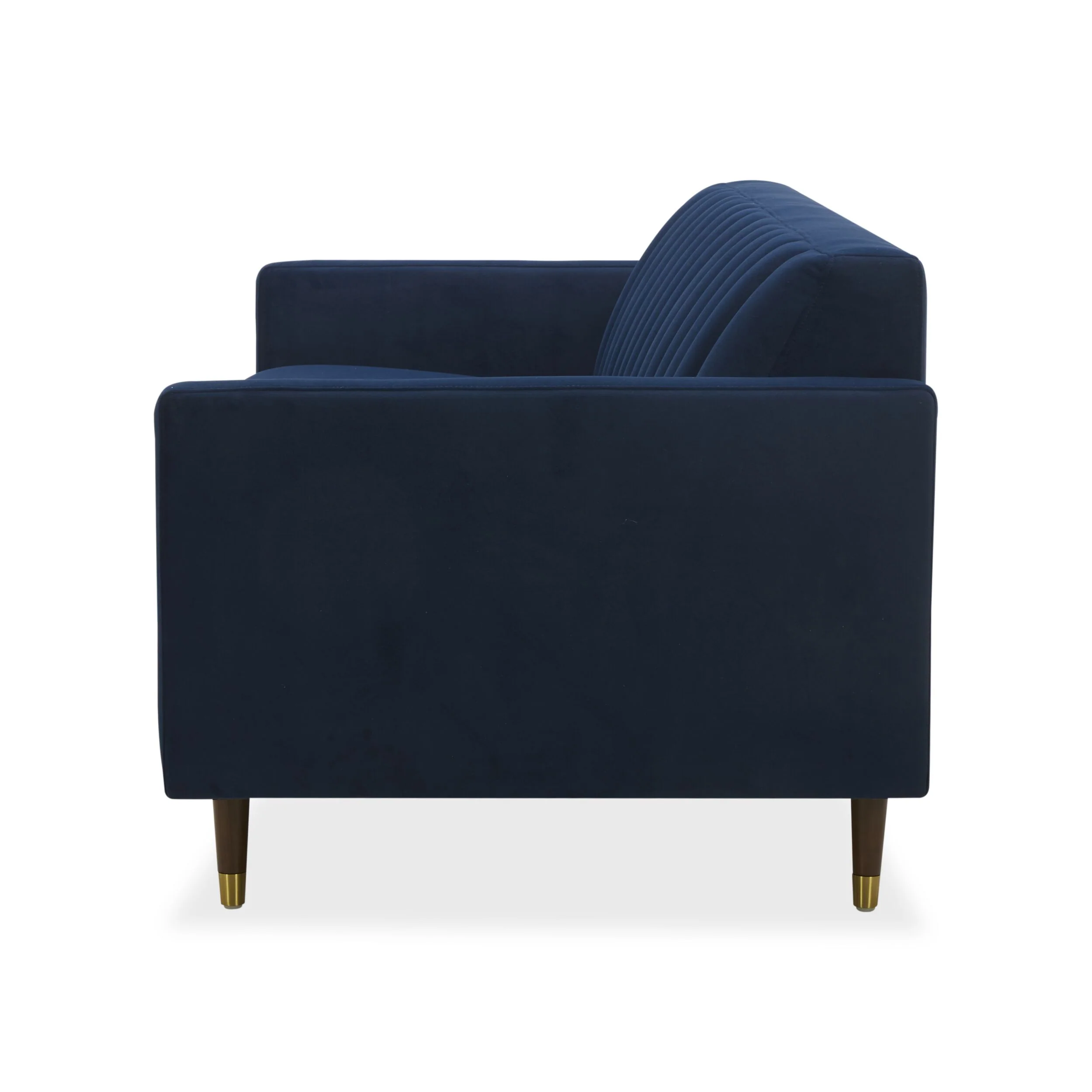 Stitch 3 Seater Velvet Sofa Indigo - Image 3