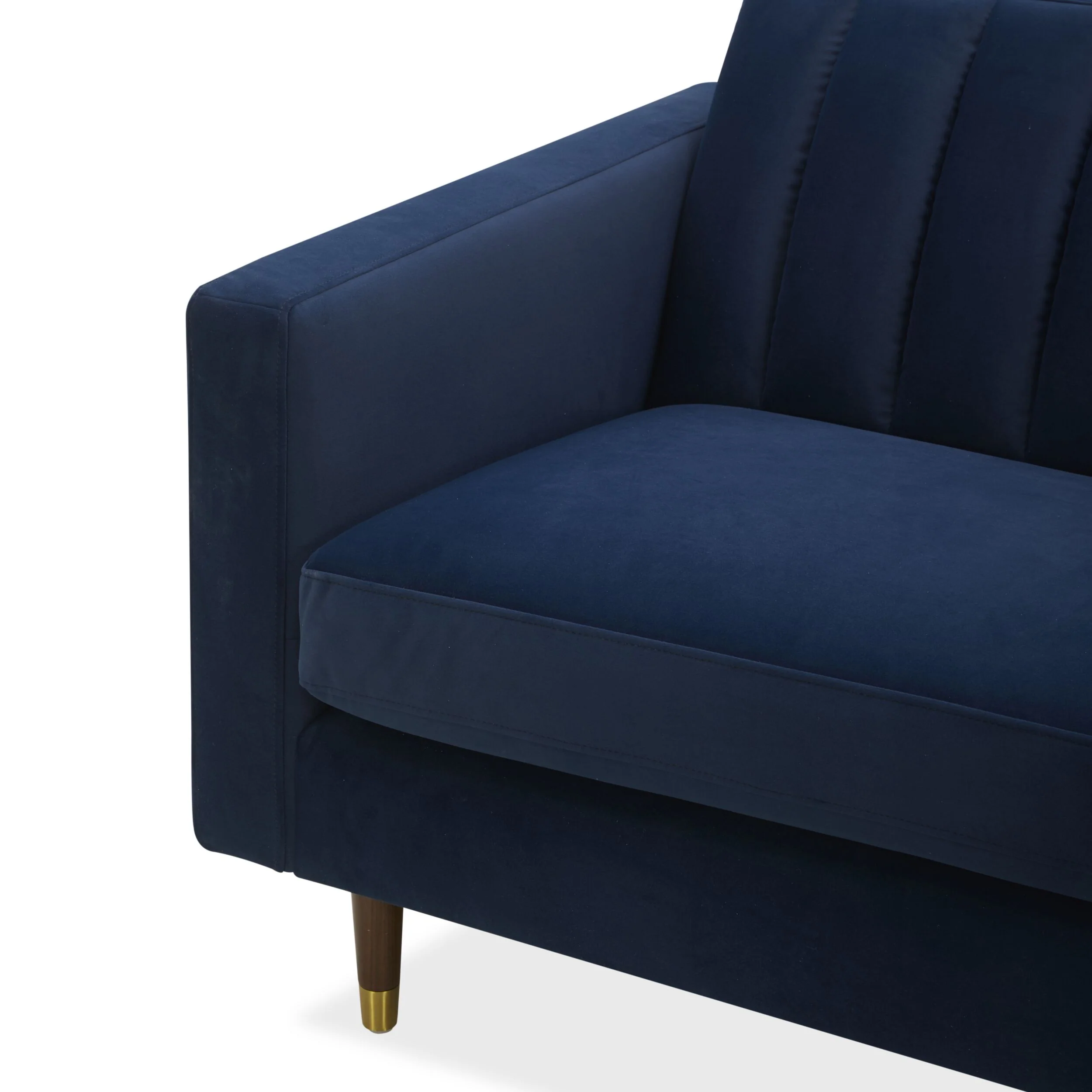Stitch 3 Seater Velvet Sofa Indigo - Image 7