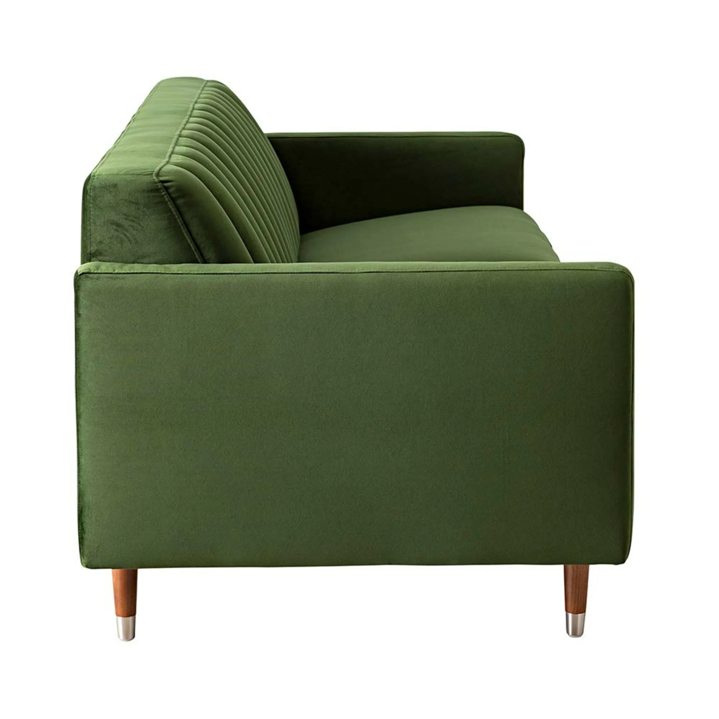 Stitch 3 Seater Velvet Sofa Juniper Olive - Image 3