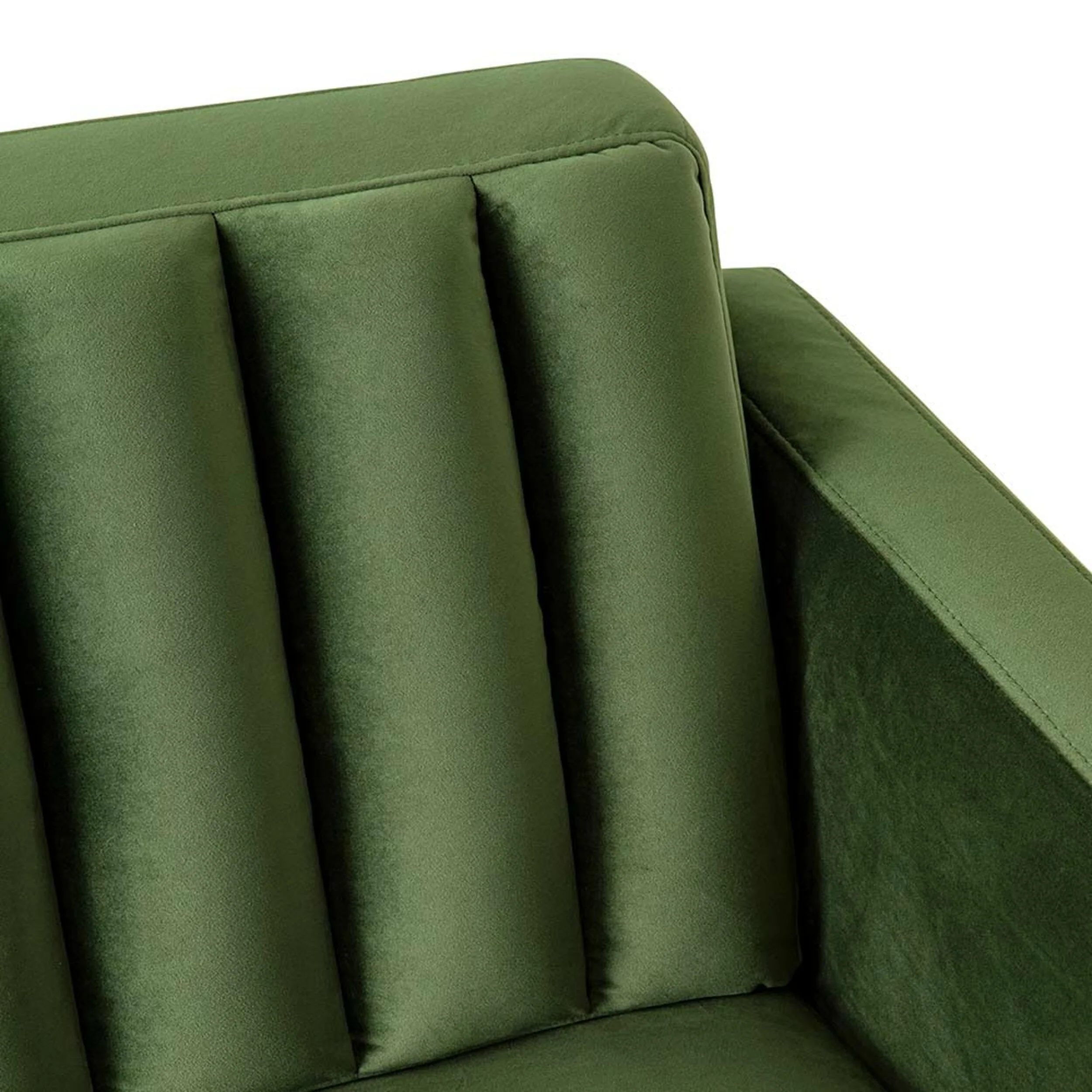 Stitch 3 Seater Velvet Sofa Juniper Olive - Image 5