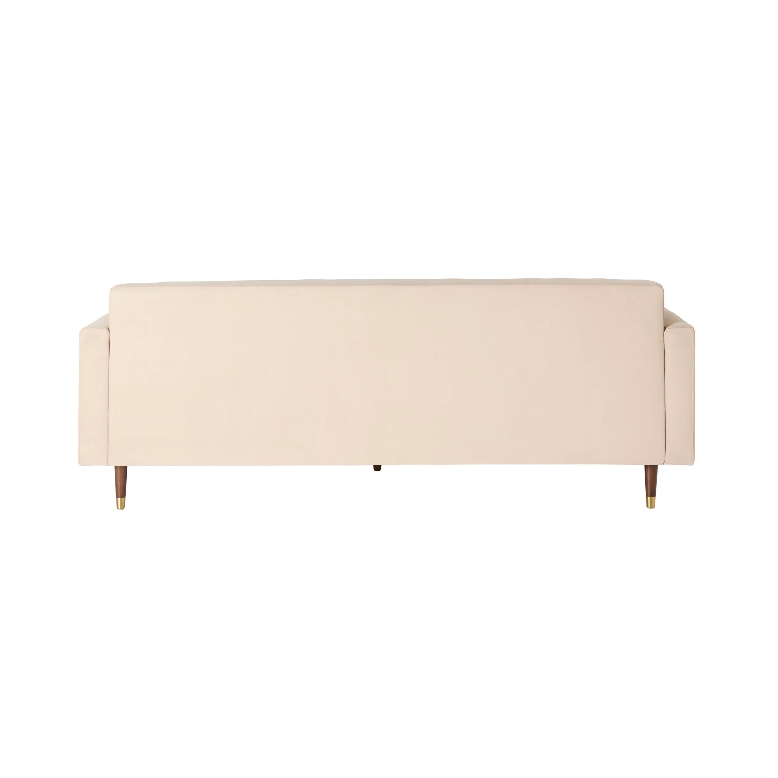 Stitch 3 Seater Velvet Sofa Taupe - Image 4