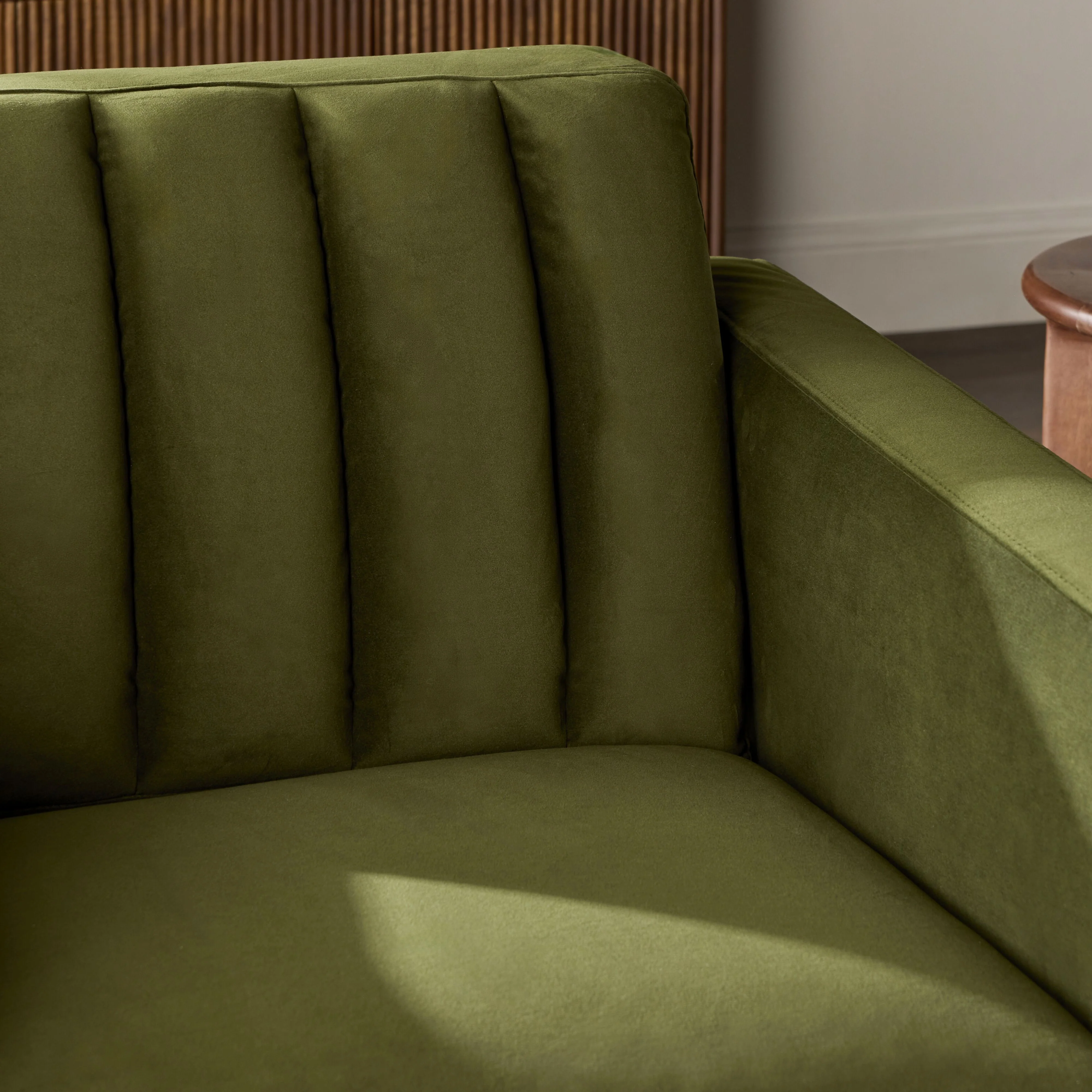 Stitch Velvet Armchair Juniper Olive - Image 10