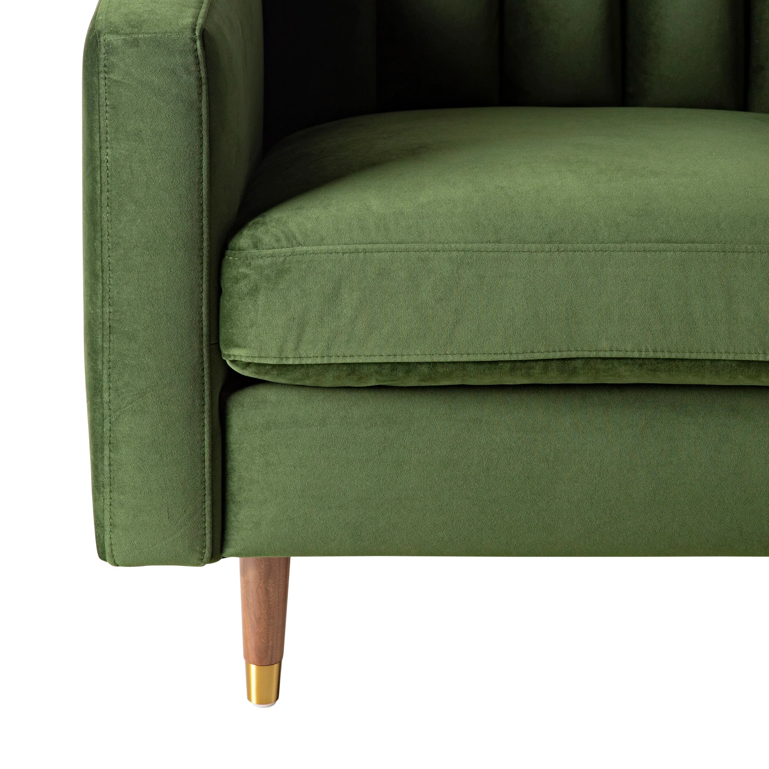 Stitch Velvet Armchair Juniper Olive - Image 6