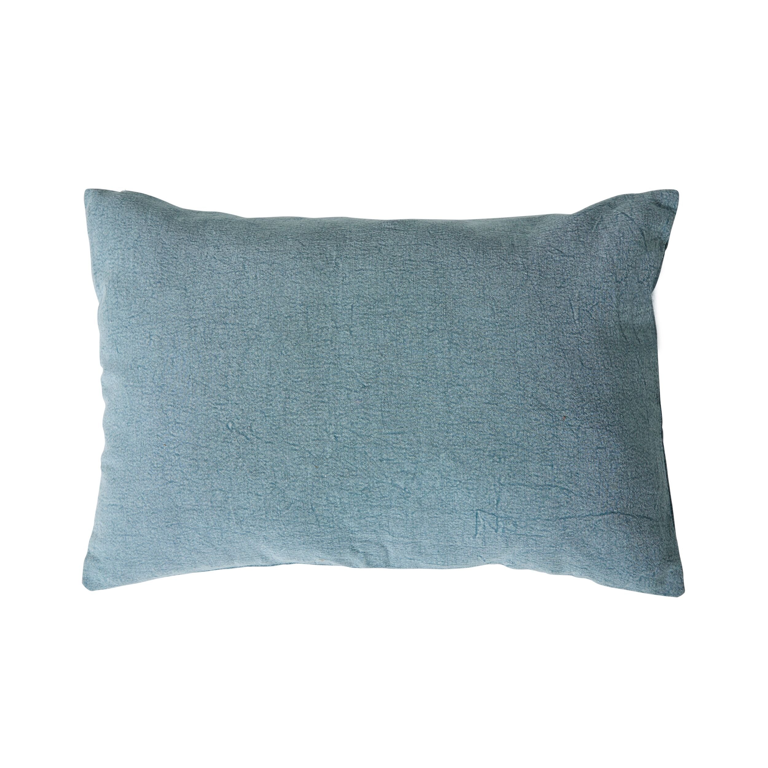Stitch Beehive Embroidered Cushion Chambray - Image 3