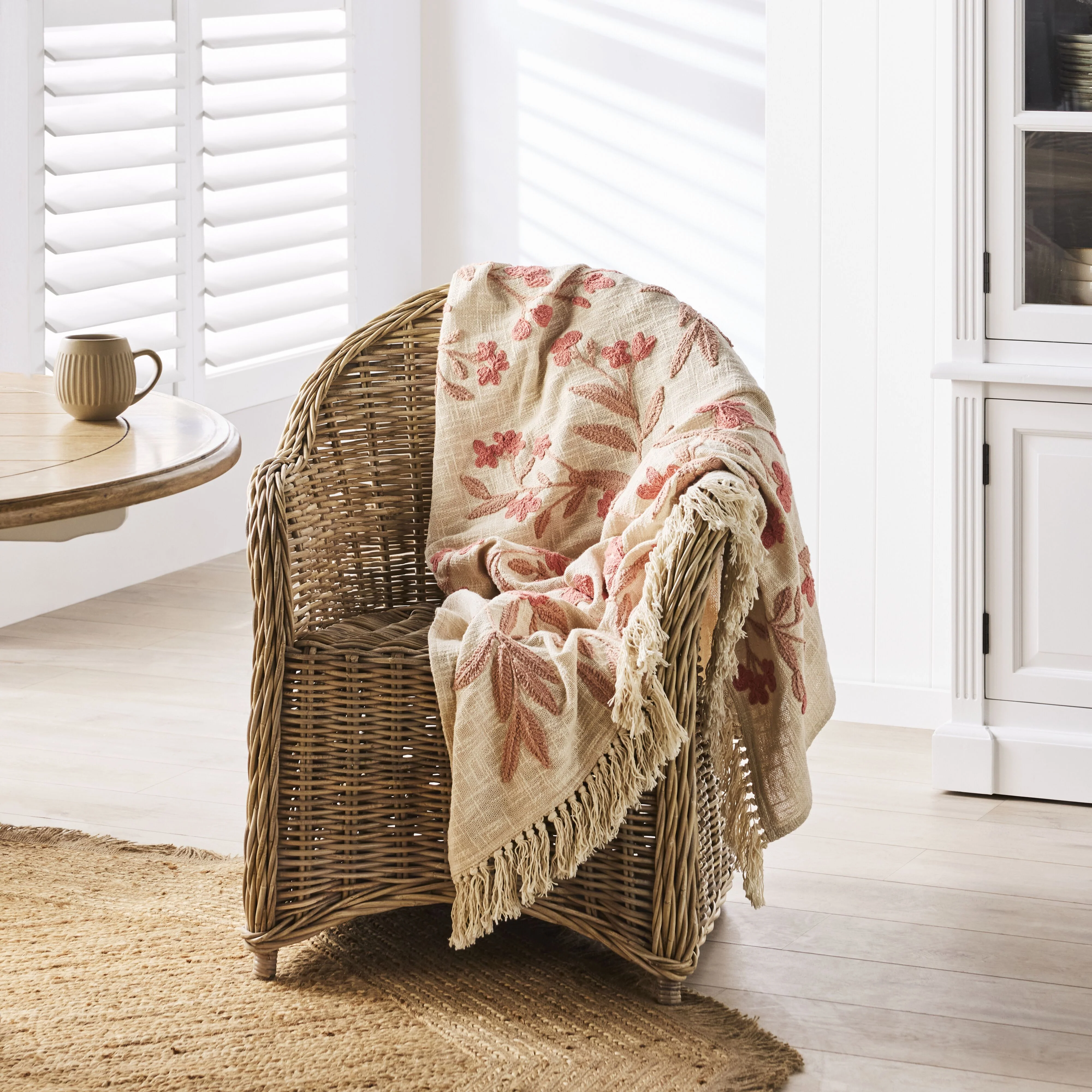 Stitch Birdsong Embroidered Throw - Image 5