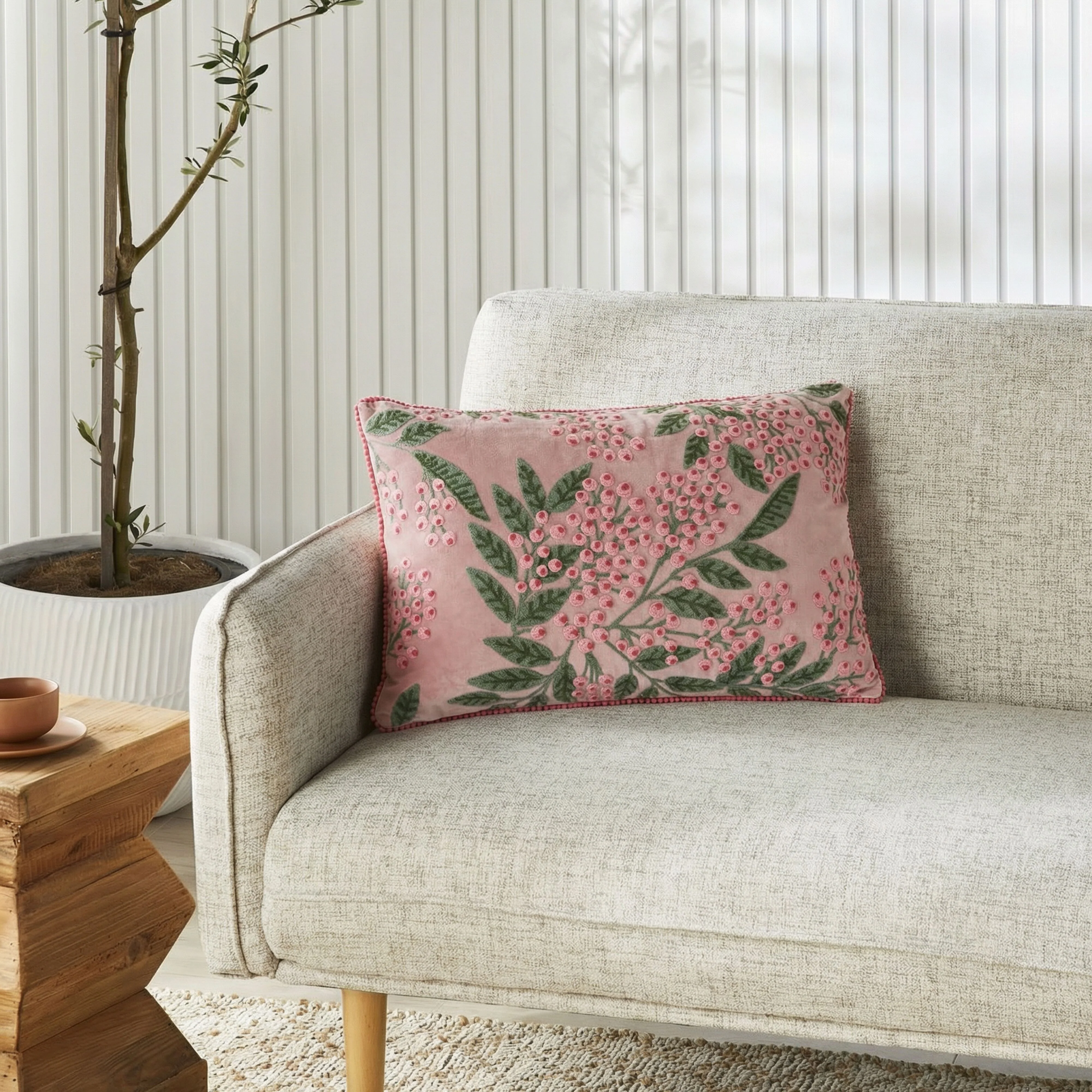 Stitch Forest Berries Cushion 40x60cm - Image 4