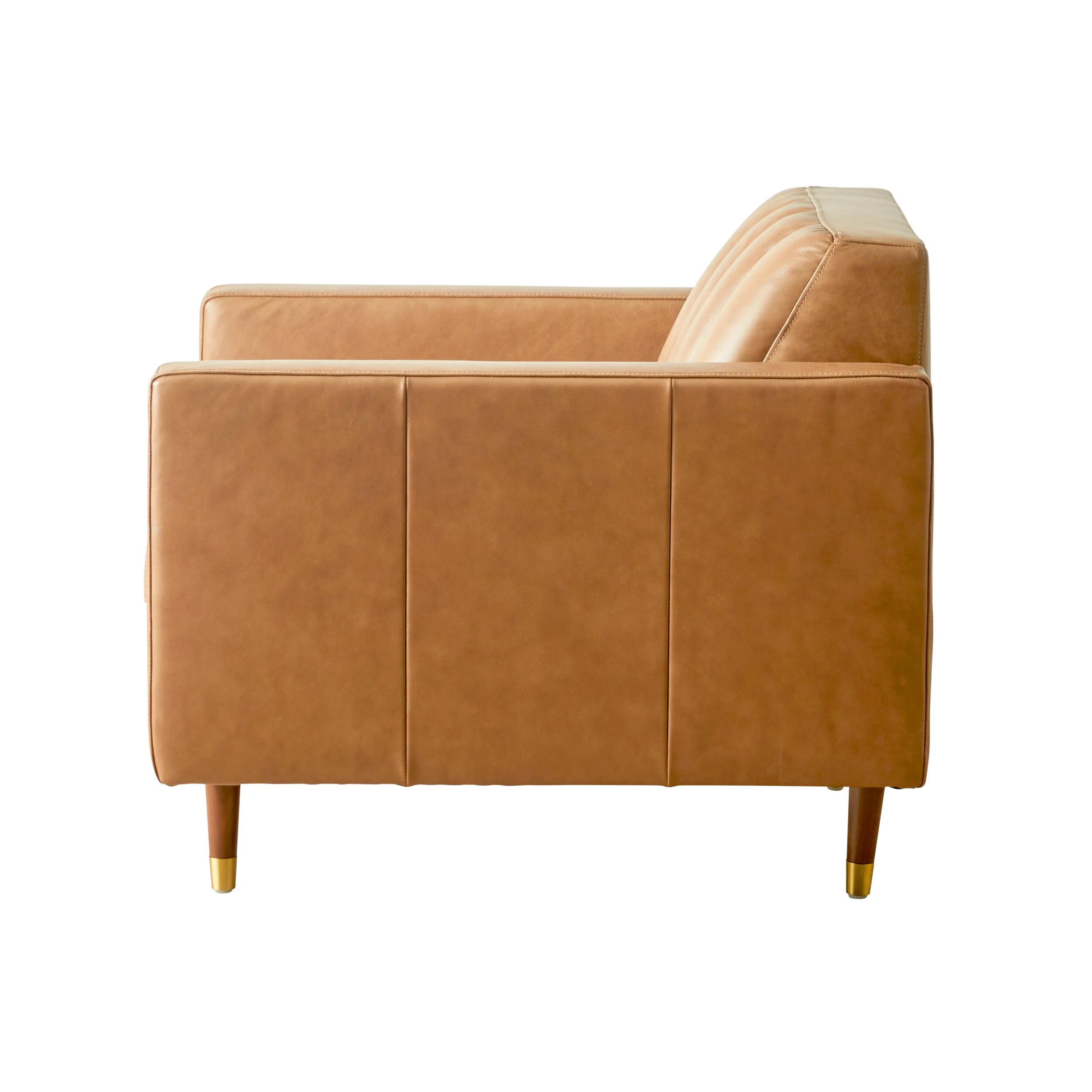 Stitch Leather Armchair Dakota Saddle - Image 3
