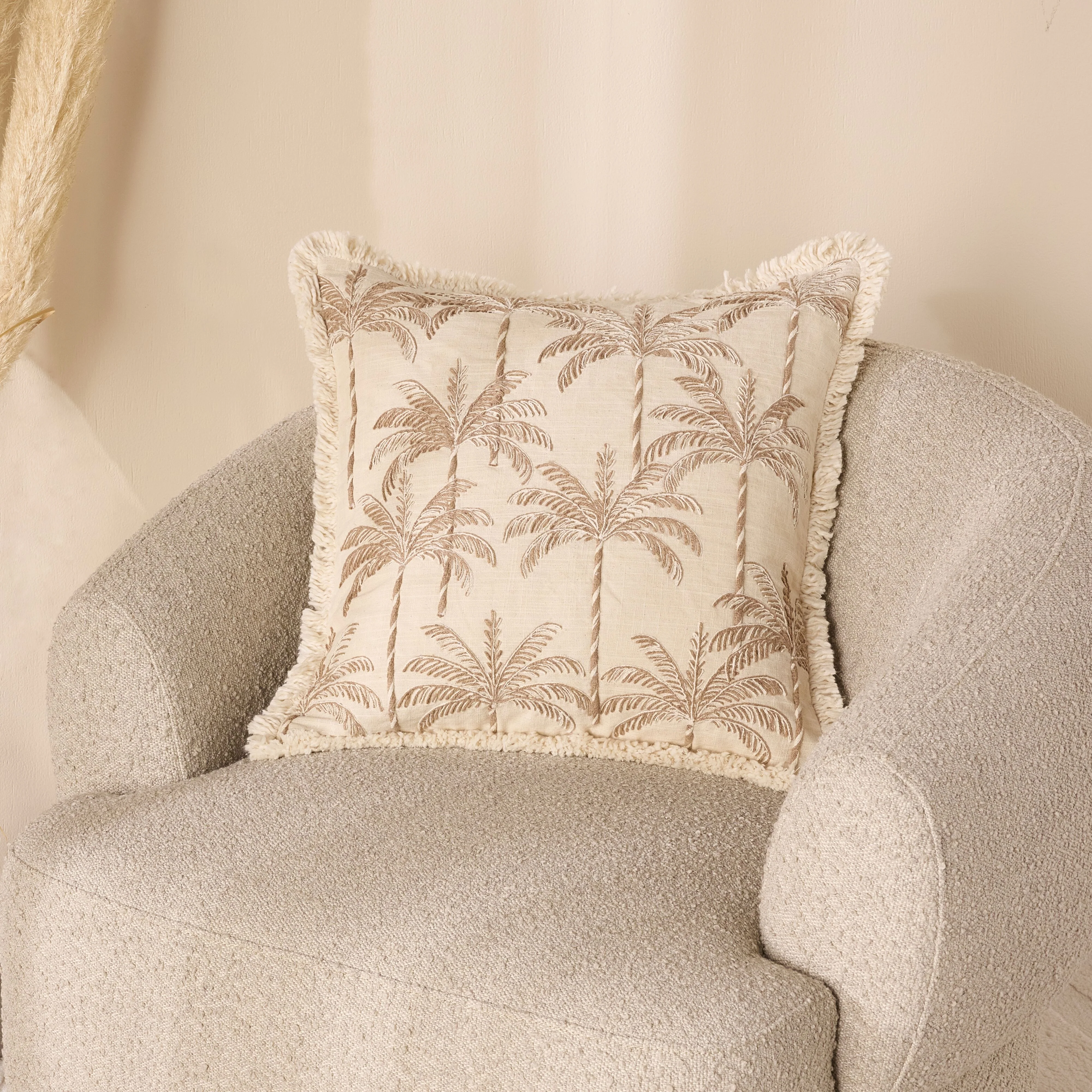 Stitch Palm Breeze Embroidered Cushion - Image 7