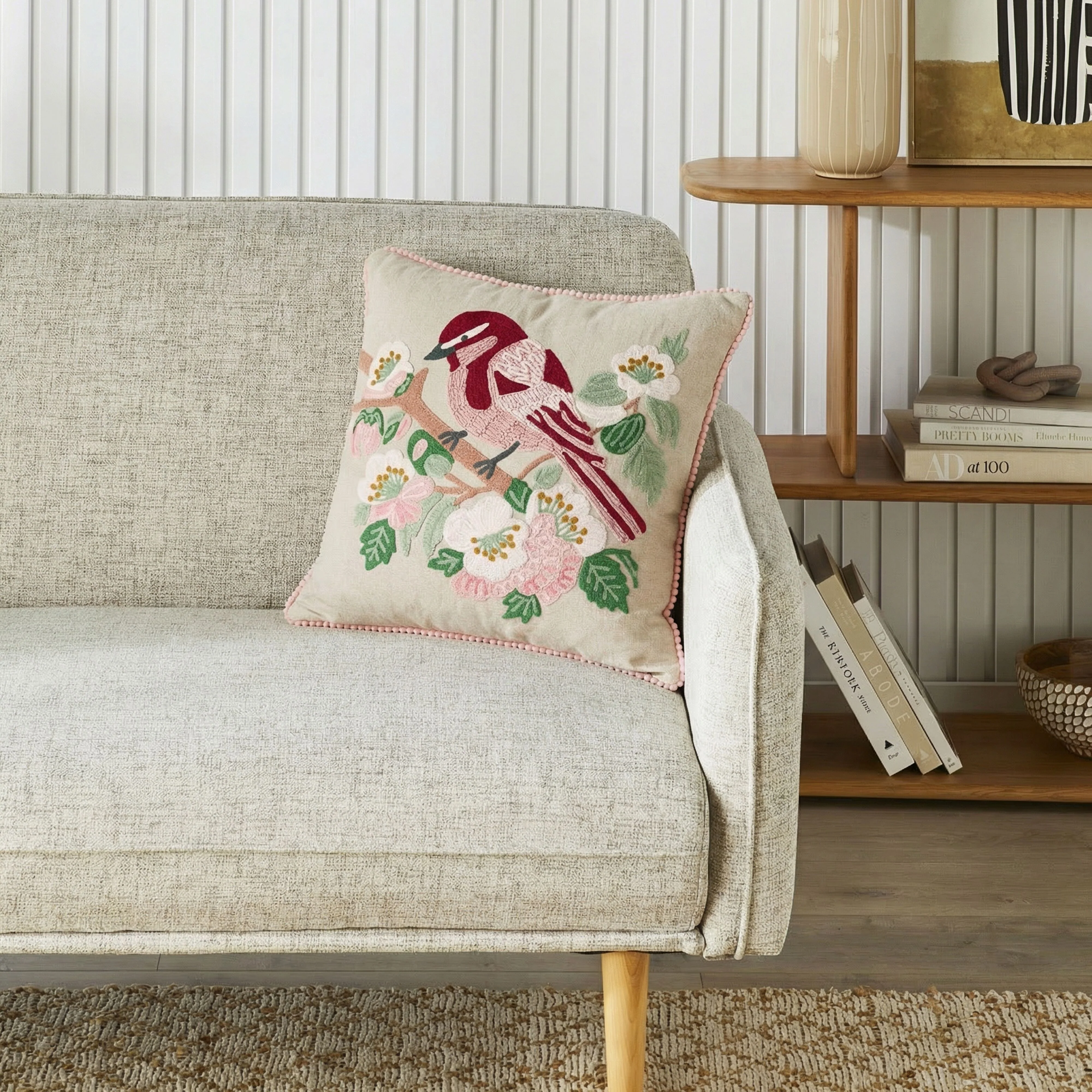 Stitch Pretty Peach Songbird Cushion 45x45cm - Image 4