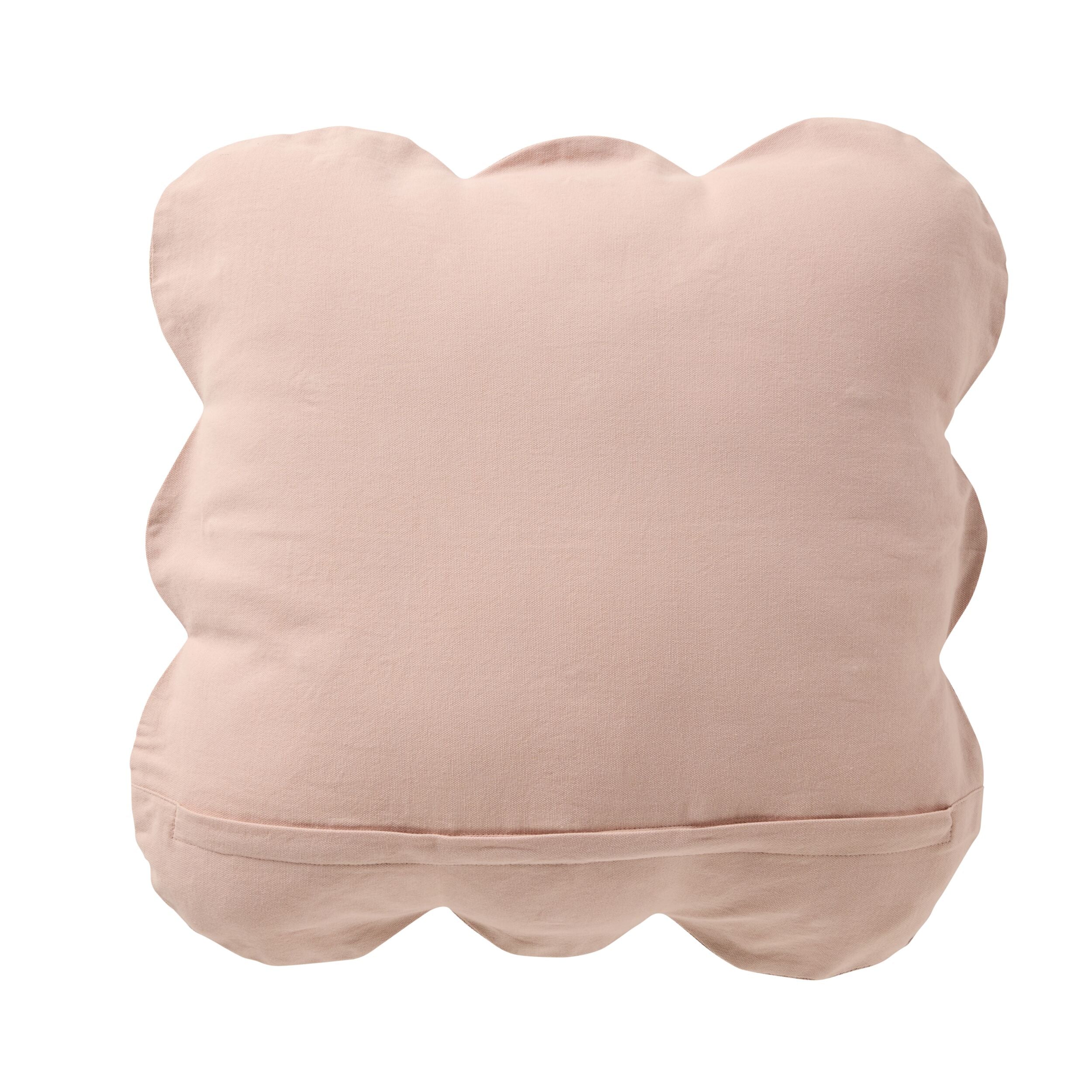 Stitch Scalloped Cushion Dusty Rose 50x50cm - Image 2