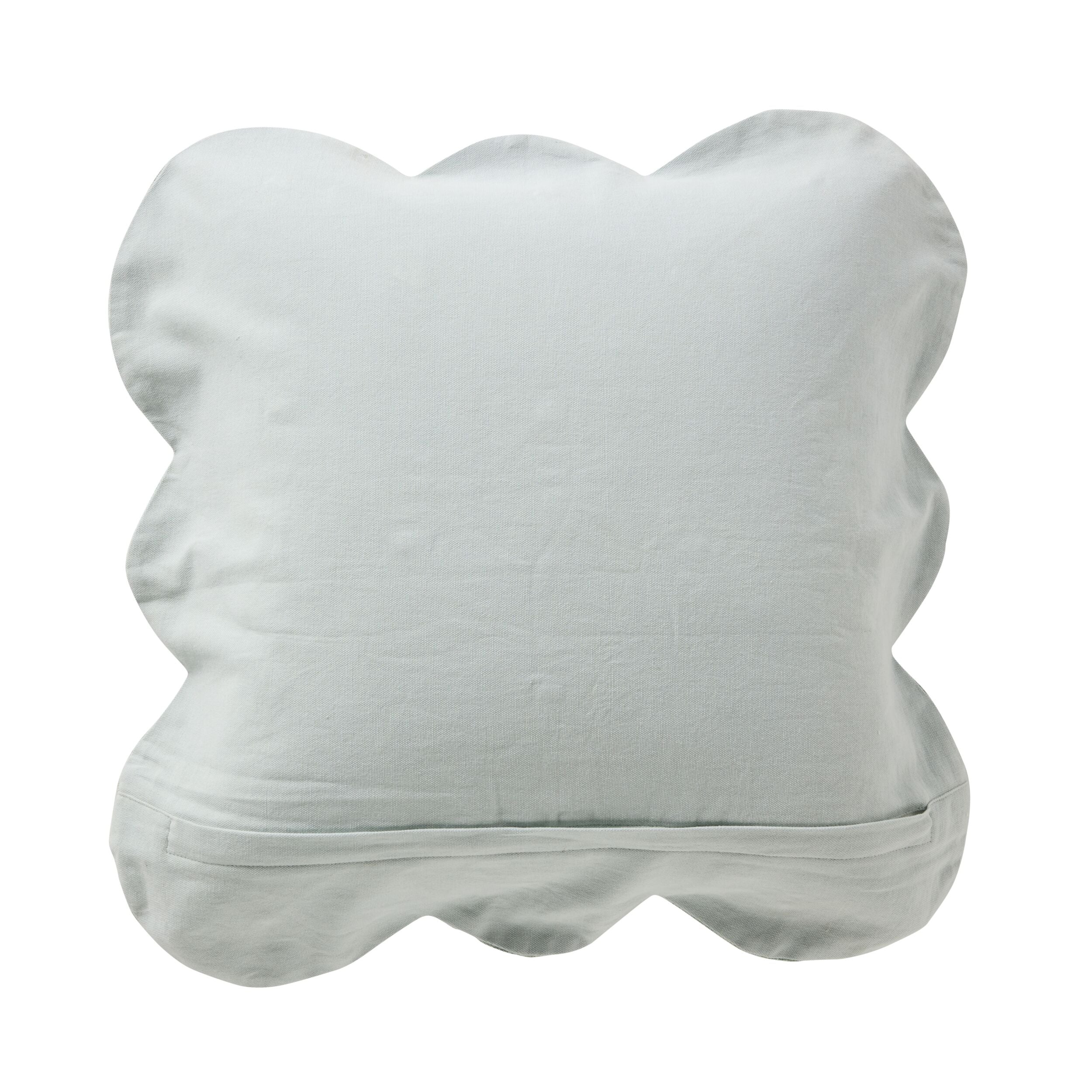 Stitch Scalloped Cushion Soft Sage 50x50cm - Image 2