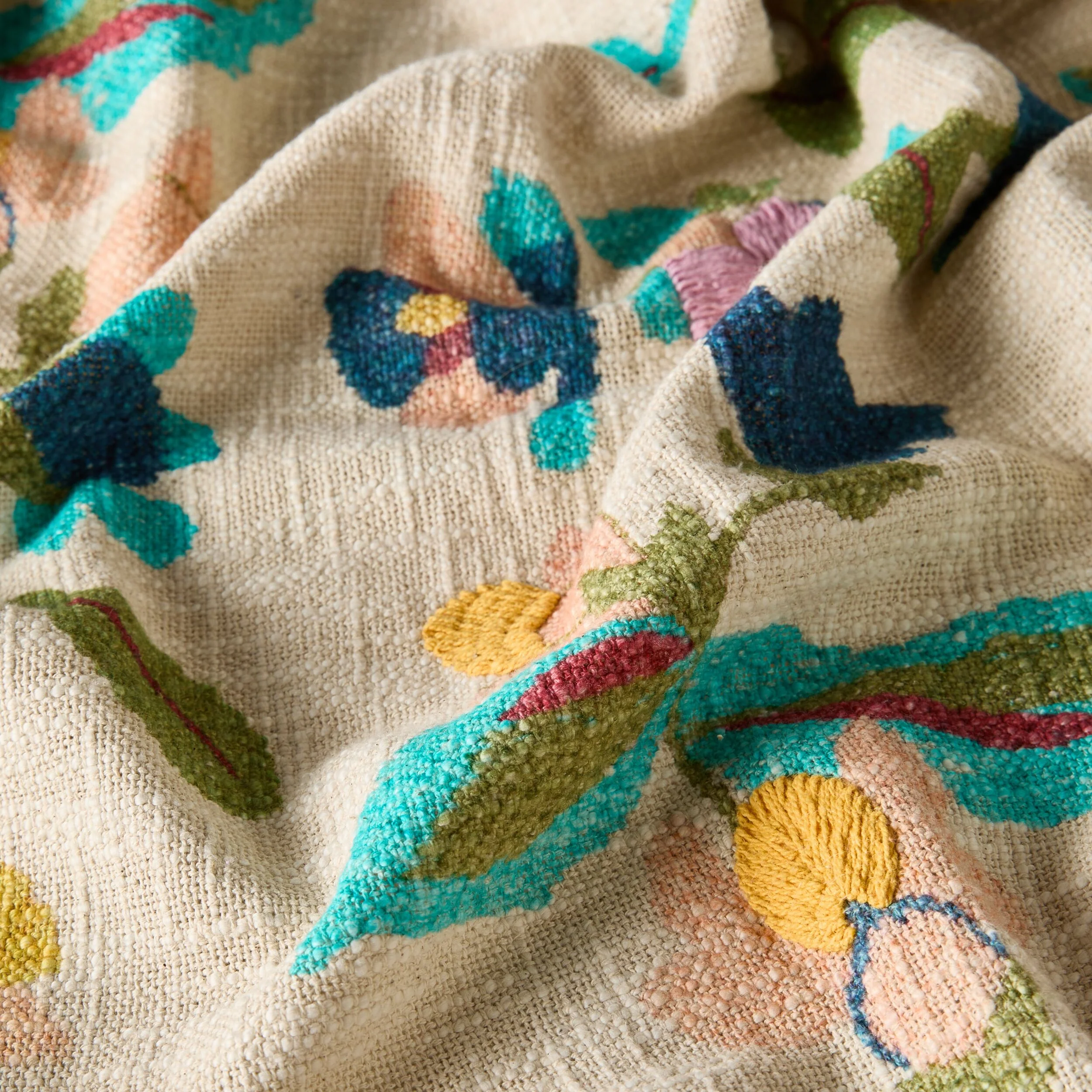 Stitch Summer Bloom Embroidered Throw - Image 4