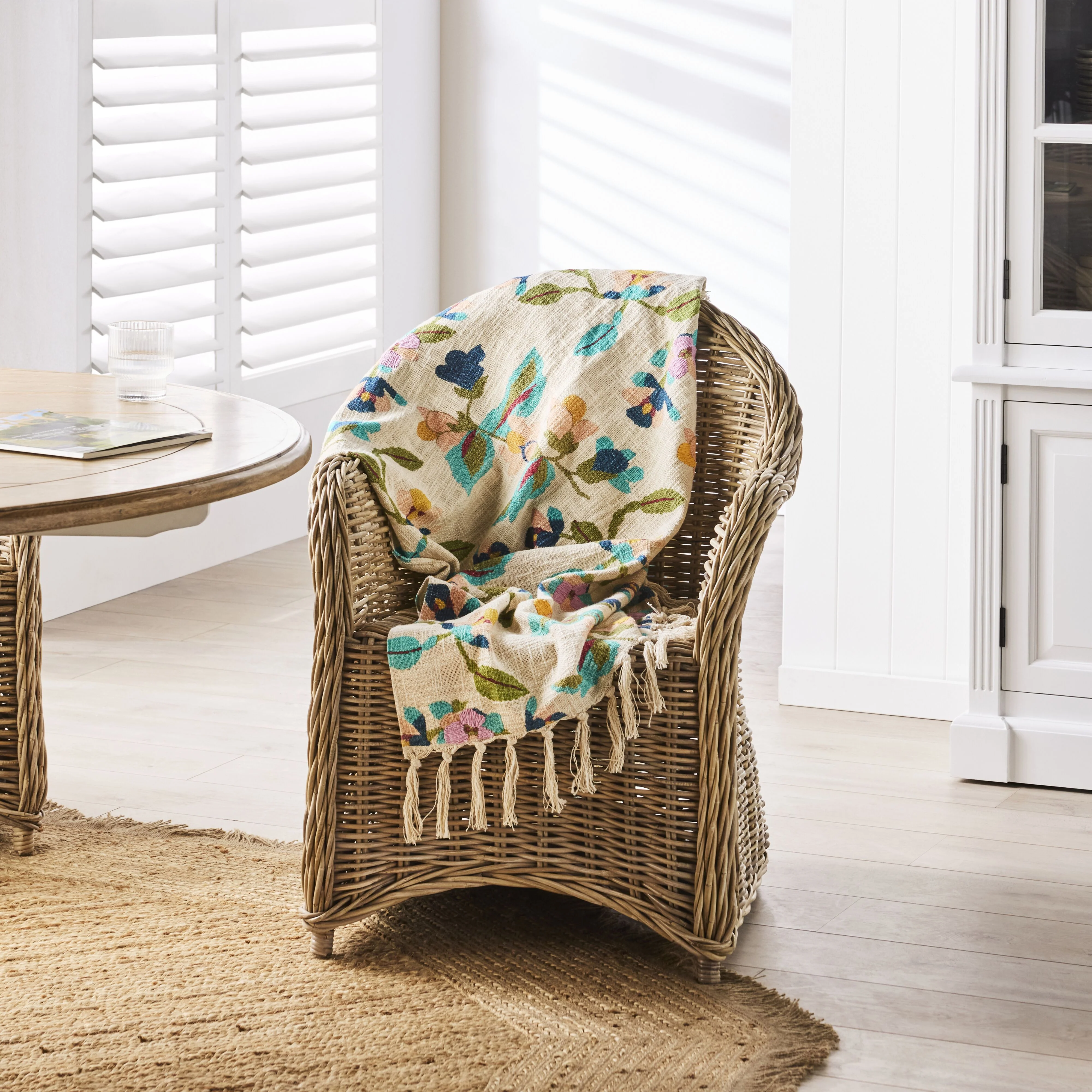 Stitch Summer Bloom Embroidered Throw - Image 5